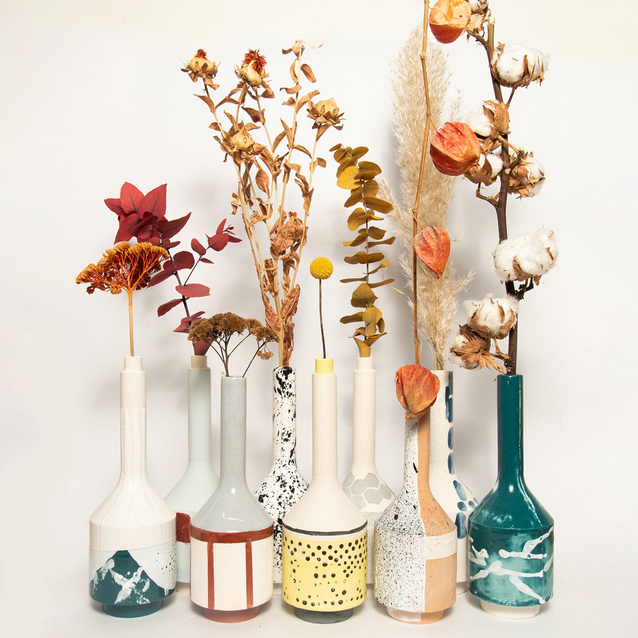 Mattone Terracotta&White Single-Stem Vase - Alternative view 5