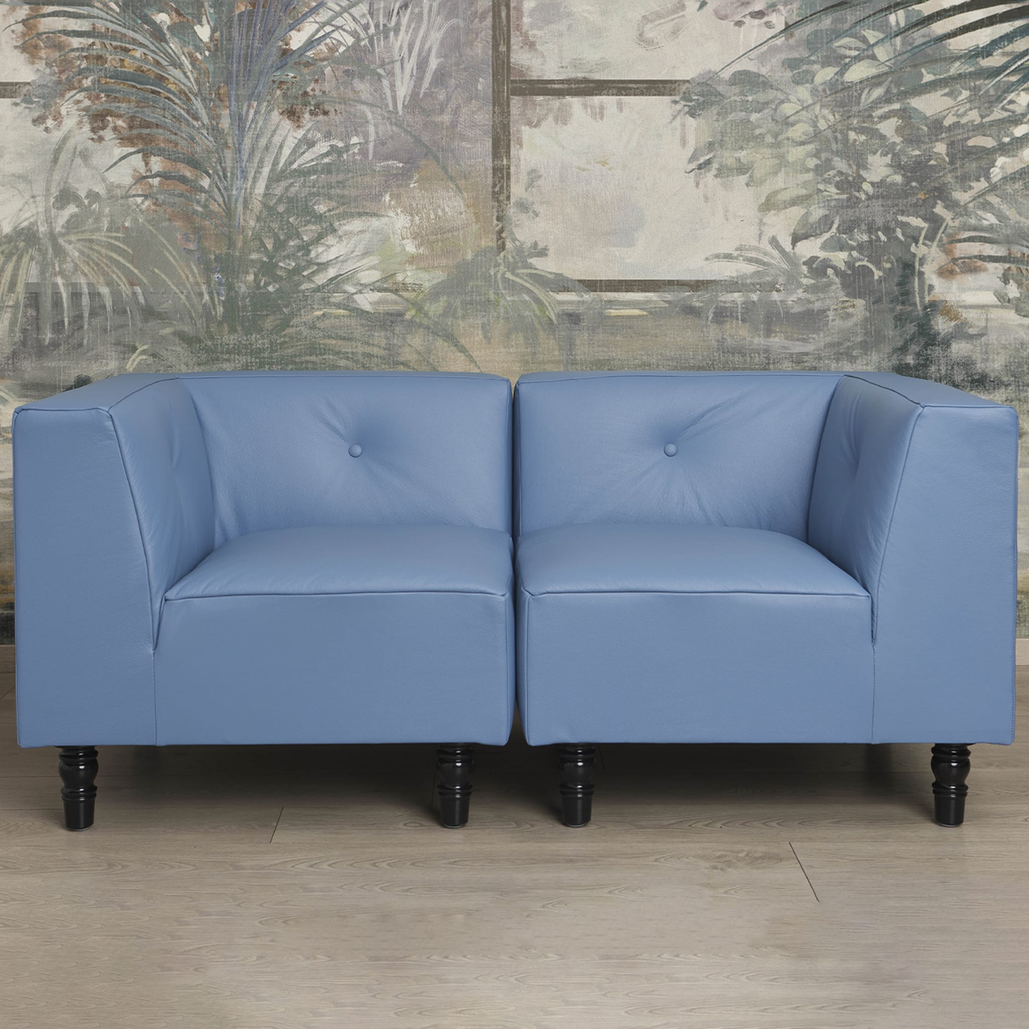 Puzzle Right Side Azure Armchair  - Alternative view 3