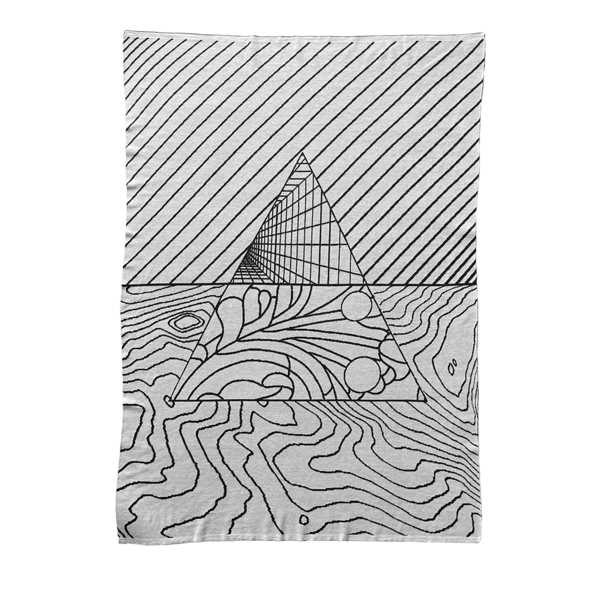 Pensieri 3 Tapisserie/plaid gris par Luca de Bona - Vue principale