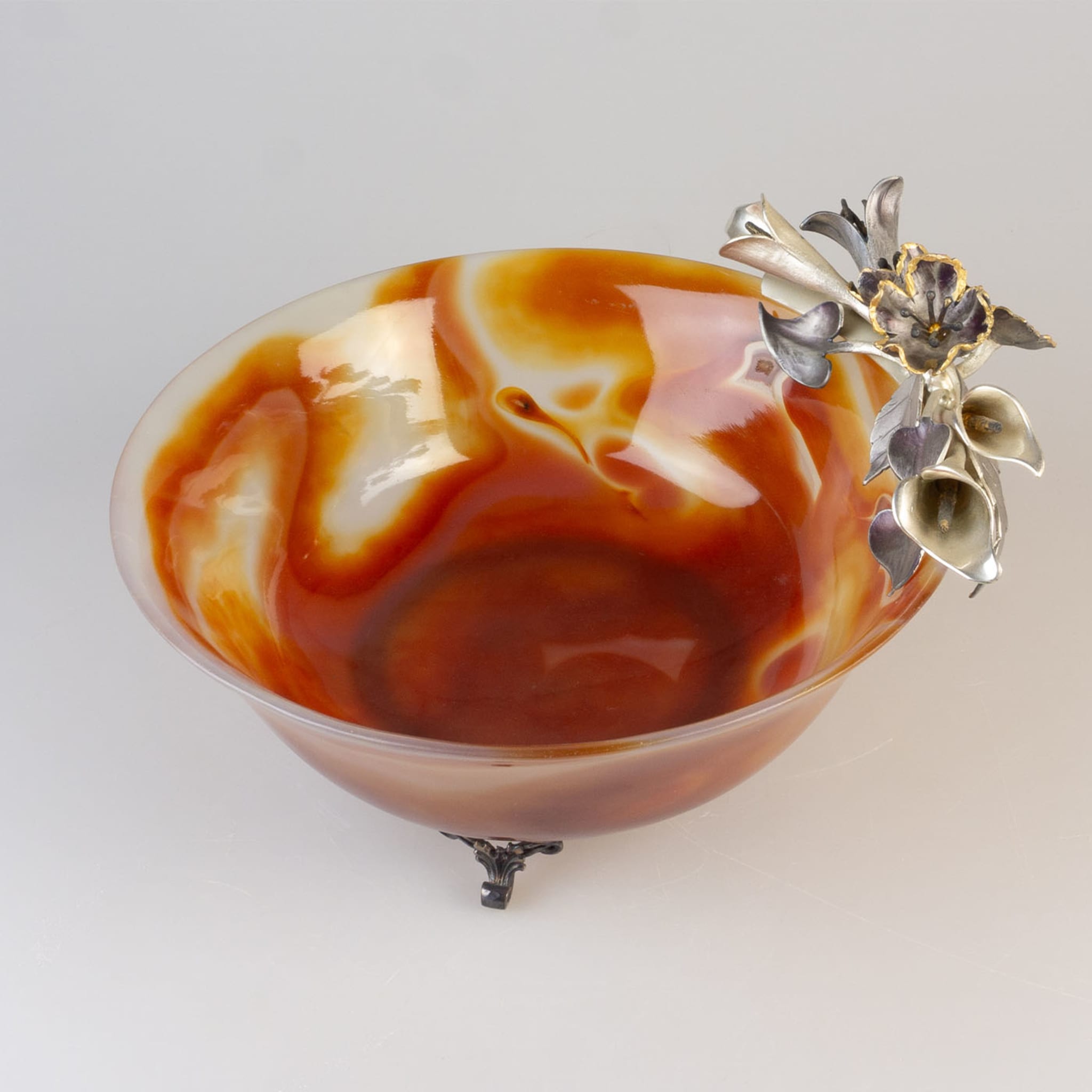 Carnelian Agate and Antique Silver Vide Poches - Alternative view 2