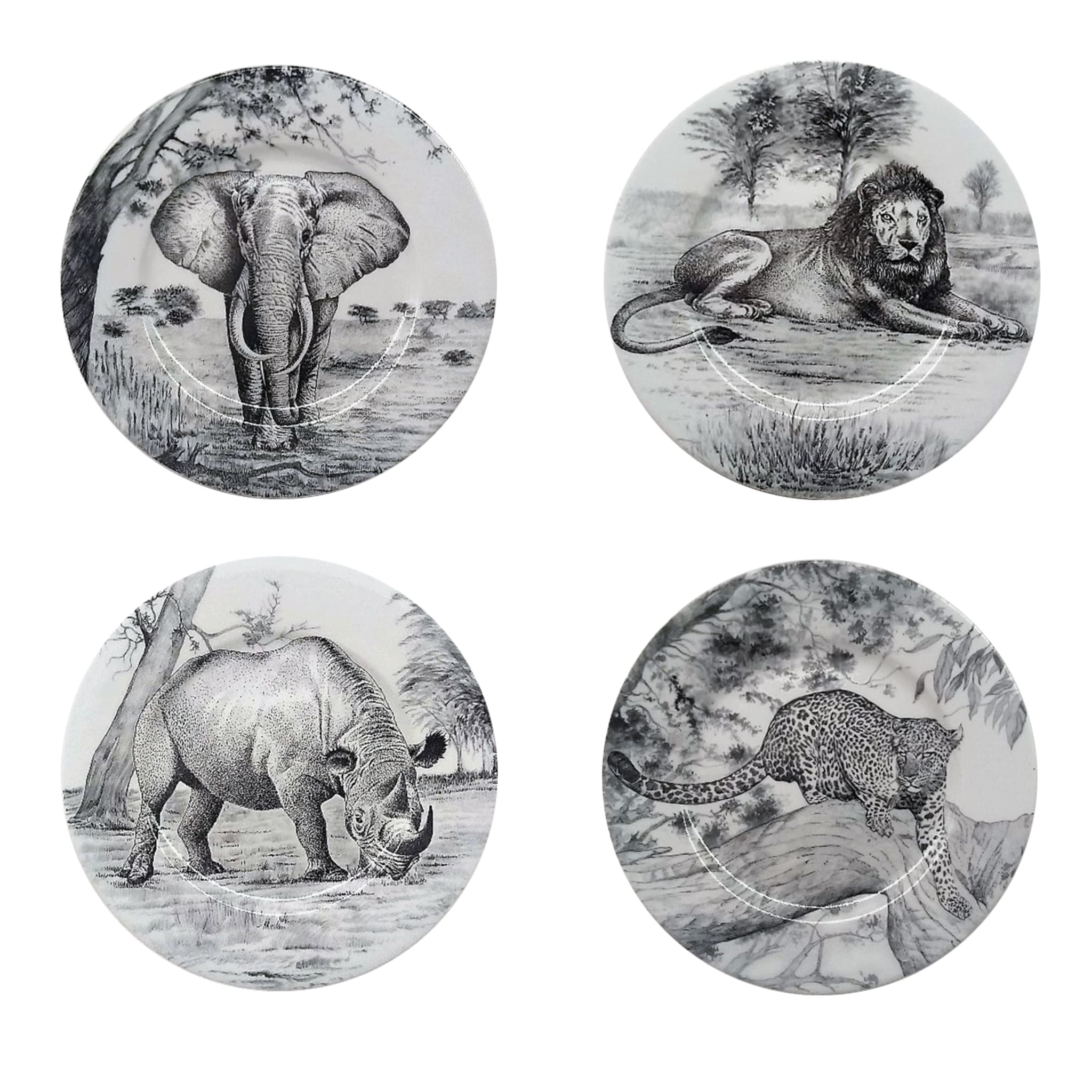 Africa Nera Set of 4 Bread Plates - Main view