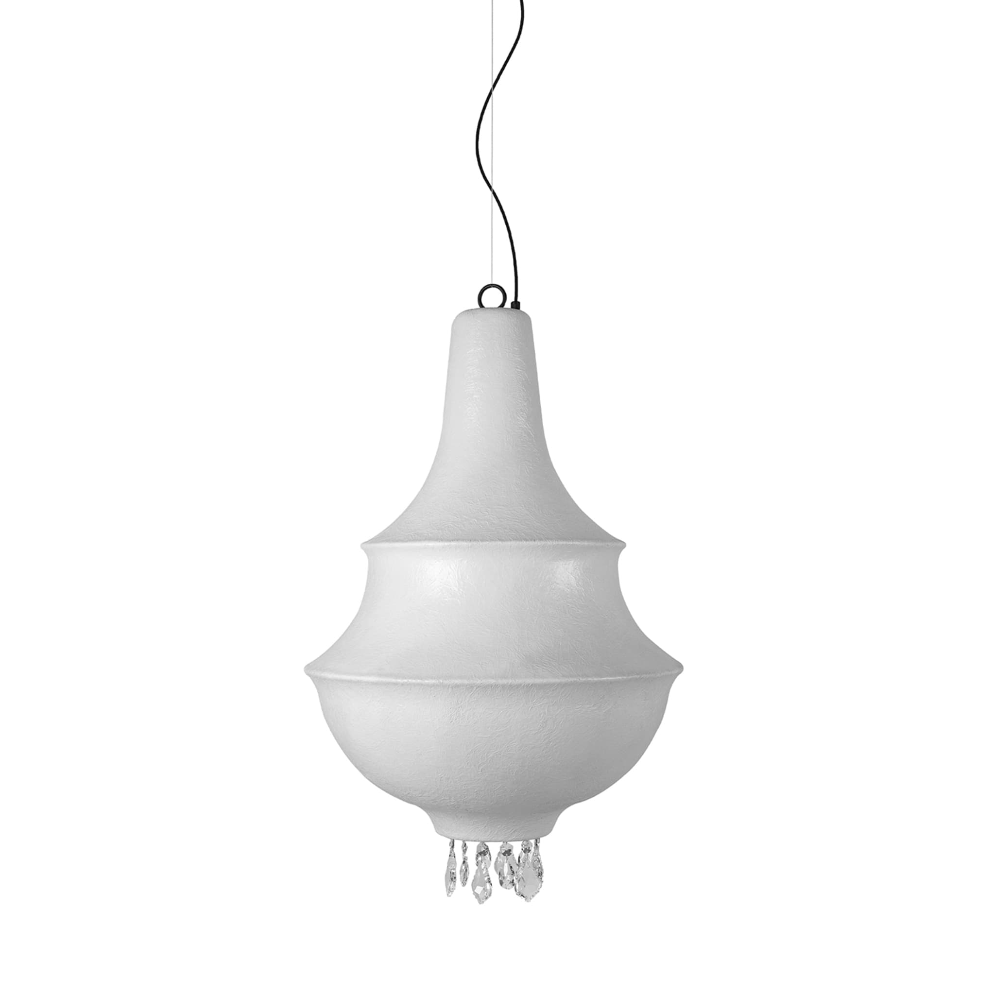 Lady D Large lampe suspendue blanche - Vue principale