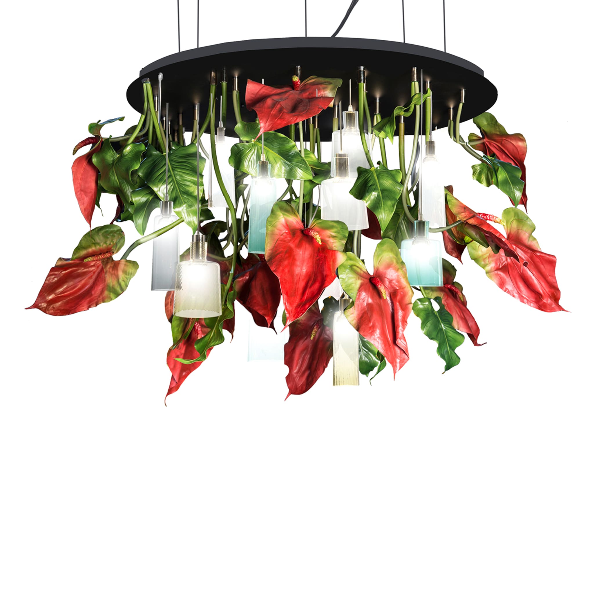 Flower Power Mun by VG Red Anthurium Small Round Ceiling Lamp - Main view