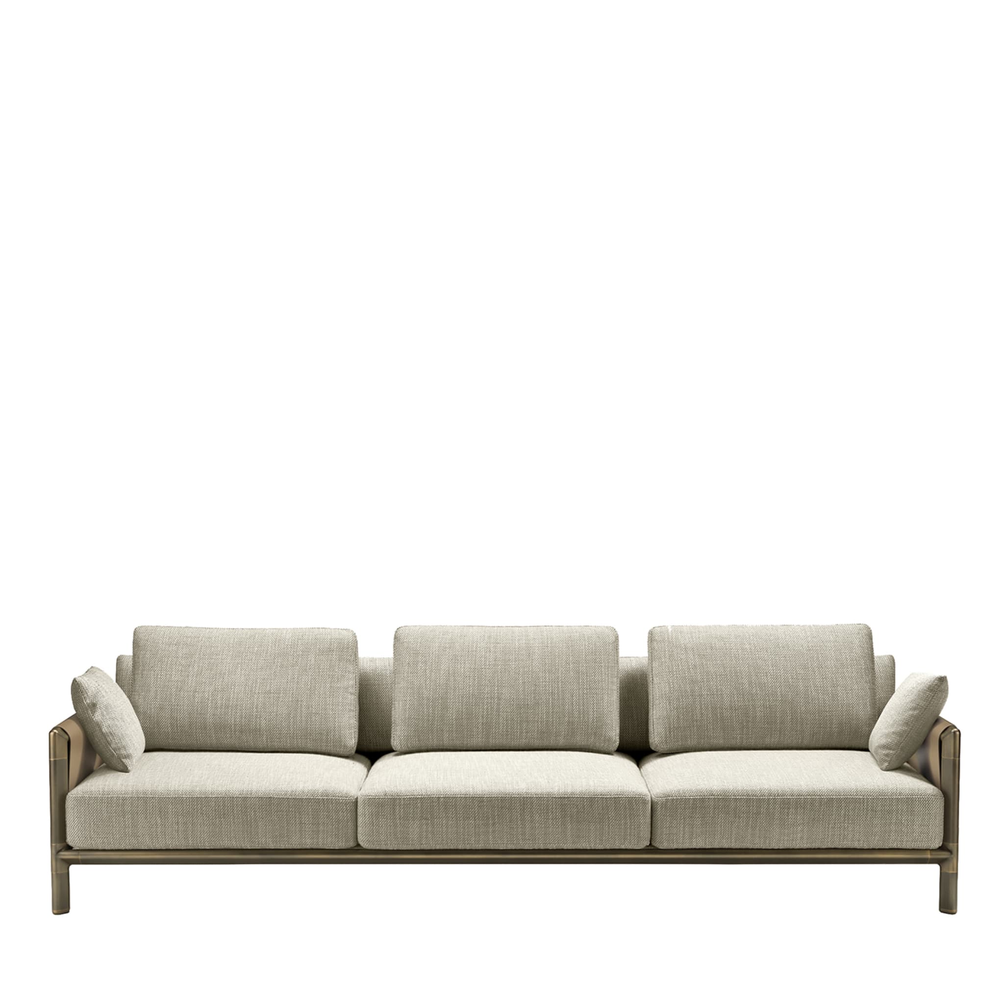 Frame 3-sitzer graues sofa by Stefano Giovannoni - Hauptansicht