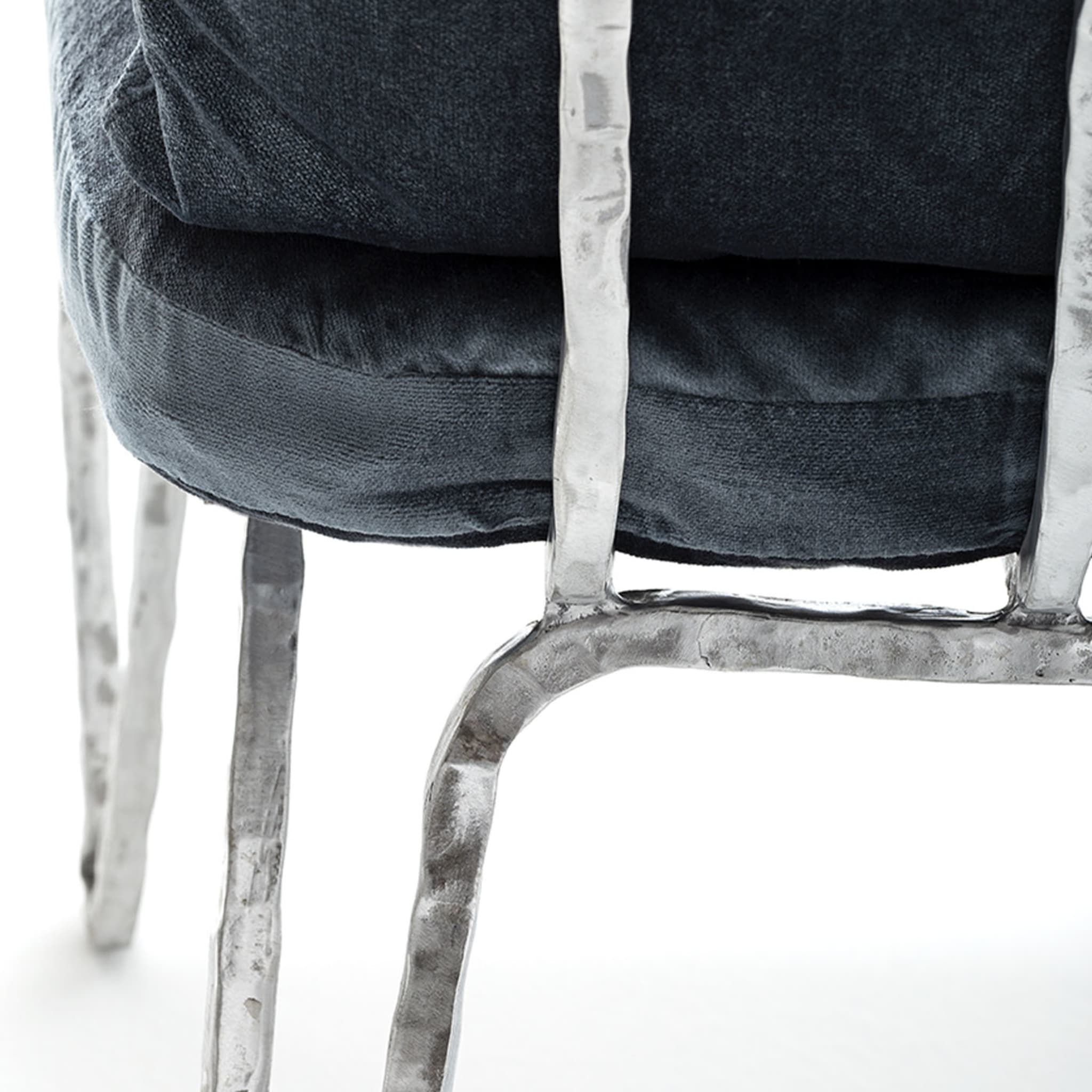 Moonlight Silver and Blue Low Chair - Alternative view 2