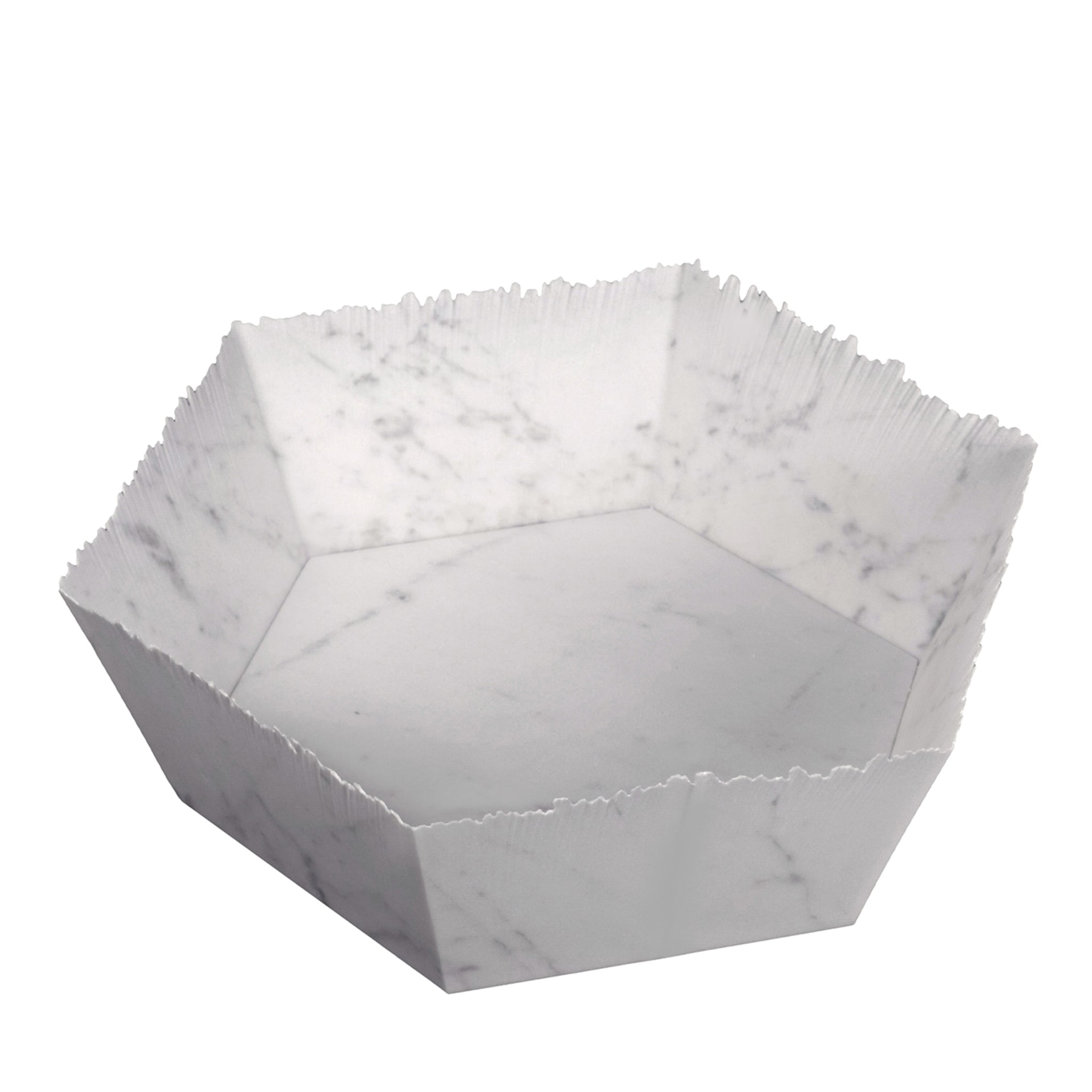 Carrara Marble Drap Bowl by Paolo Ulian - Main view