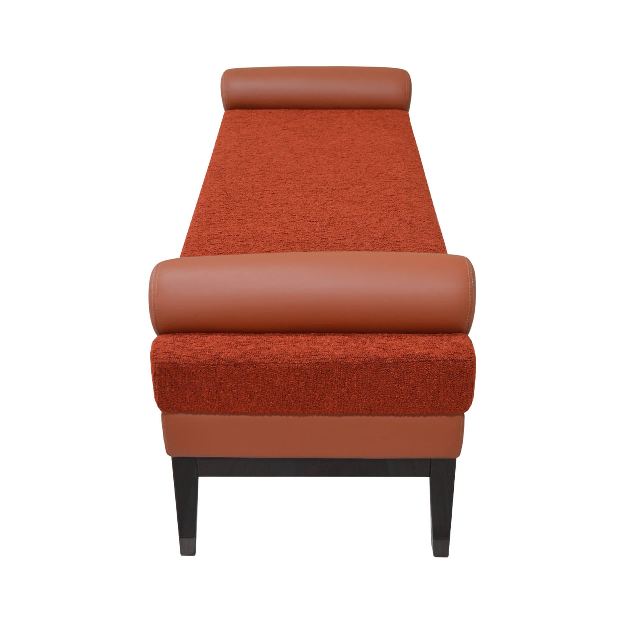 Italian Contemporary Upholstered Bench In Terracotta Fabric  - Alternative view 2