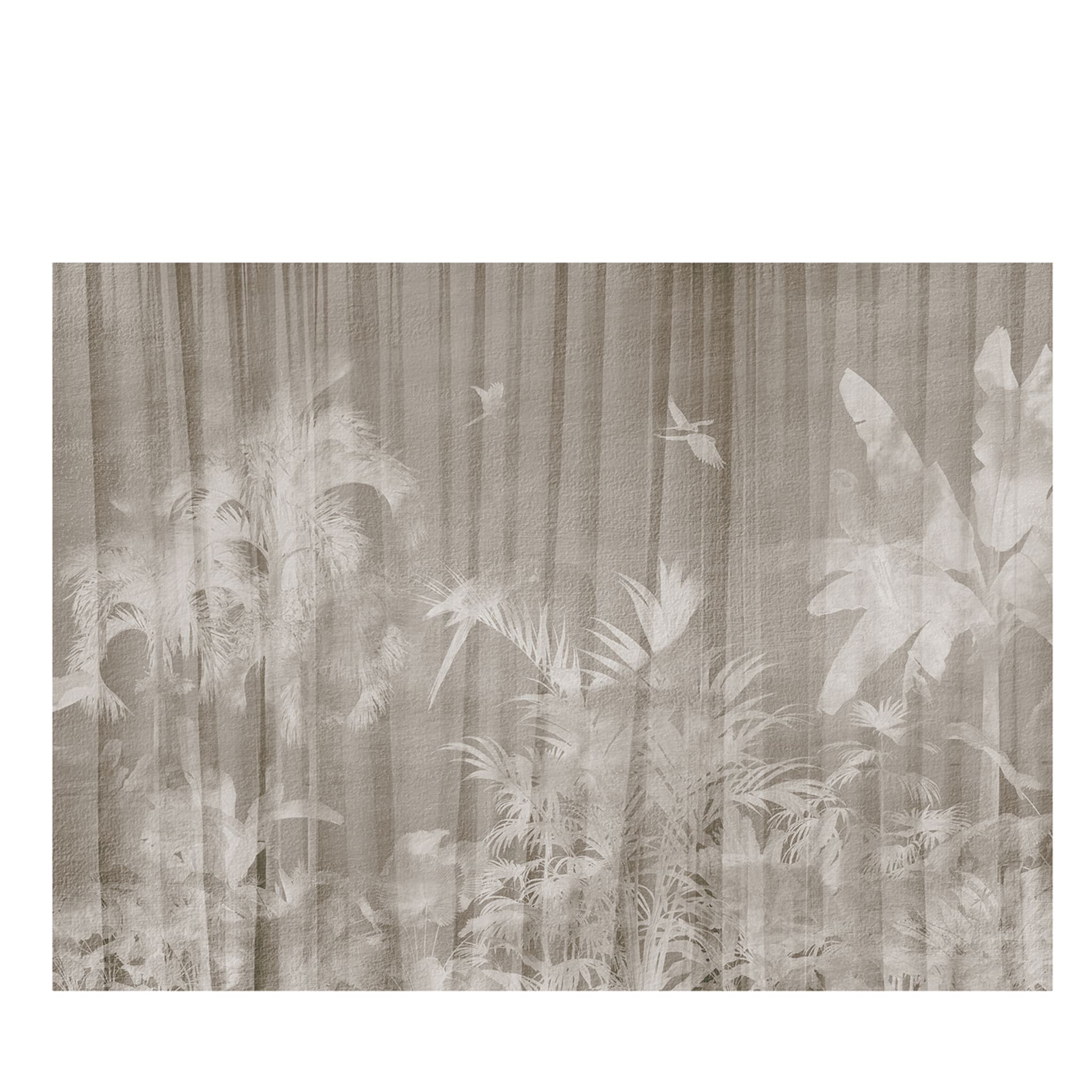 Papier peint texturé perroquets volants brun - Vue principale