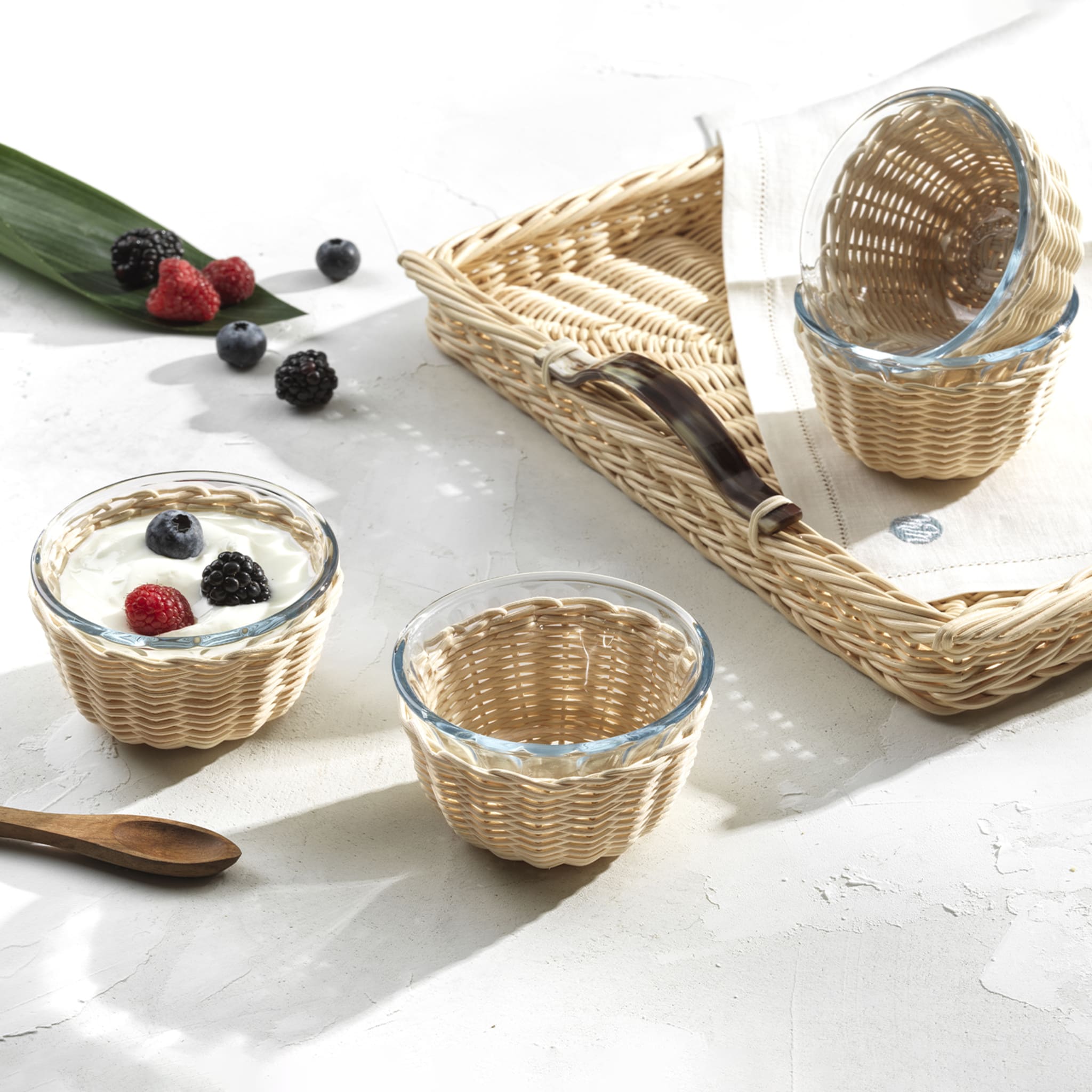Campanula Cup with Wicker Basket - Alternative view 2