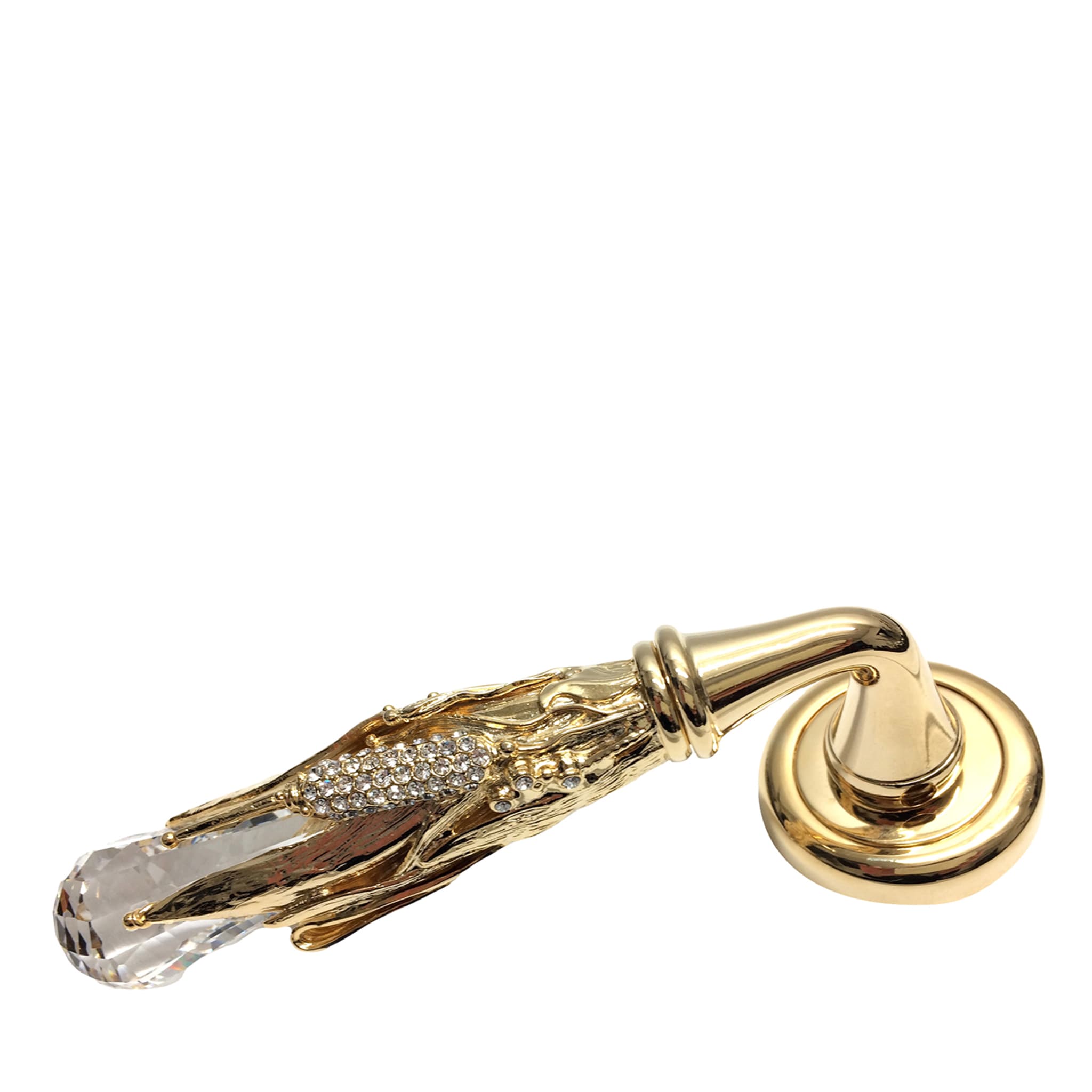 Spiga Golden Lever On Rose Handle with Crystal - Main view