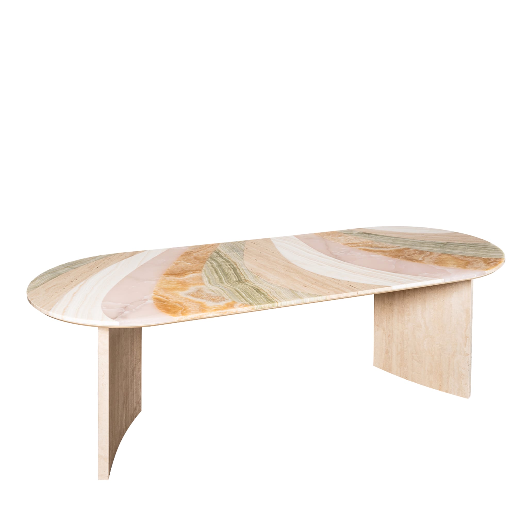Table ovale polychrome Marea Aquarel Edition par Patricia Urquiola - Vue principale