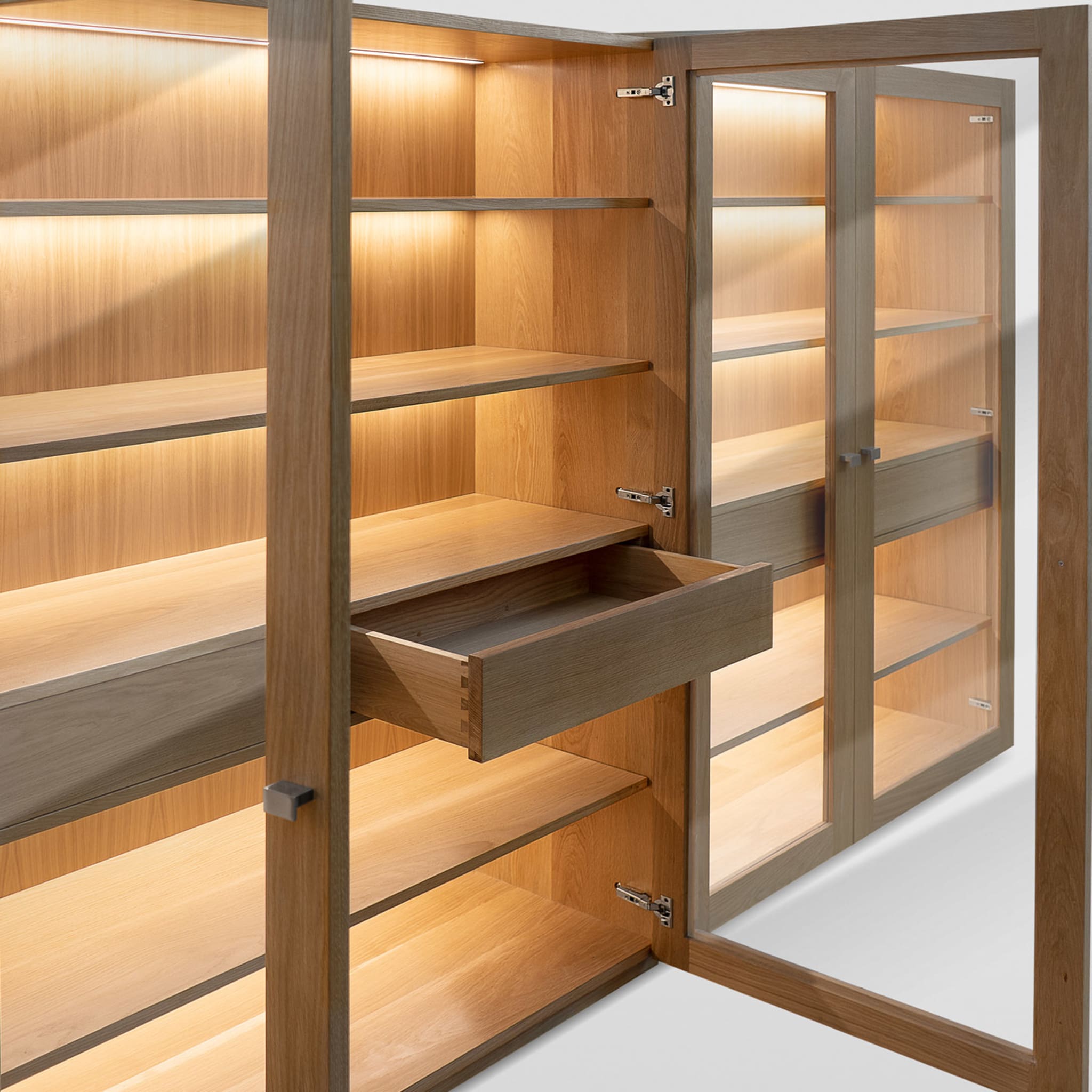 Modular Asymmetrical Durmast Bookcase by Erika Gambella - Alternative view 5