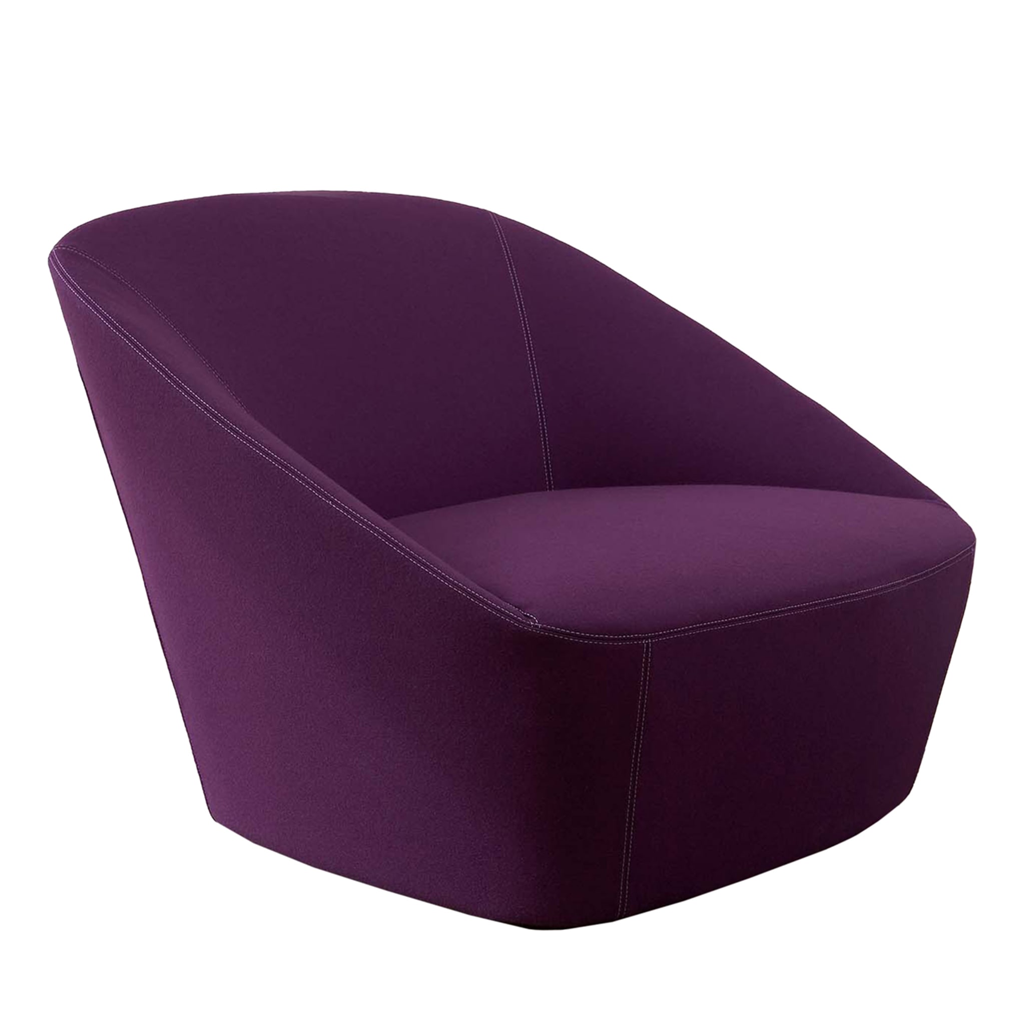 Bucket 90 Divina Violet Felt Armchair - Main view