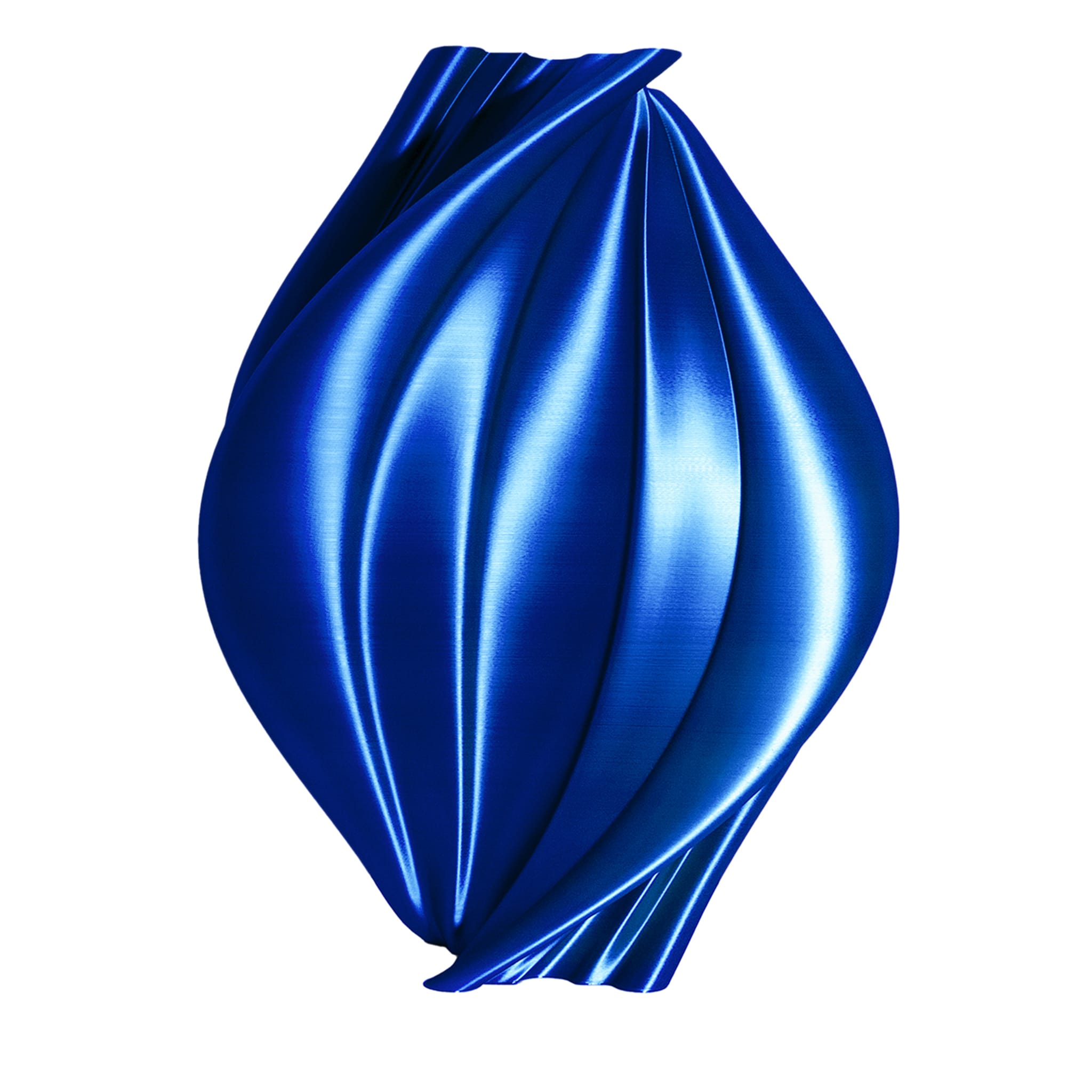 Vaso-scultura blu Damocle - Vista principale