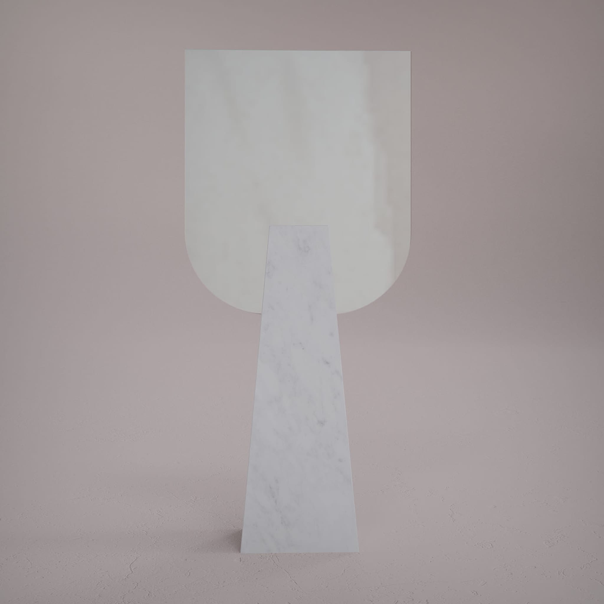 Ophelia White Carrara Table Mirror - Alternative view 1