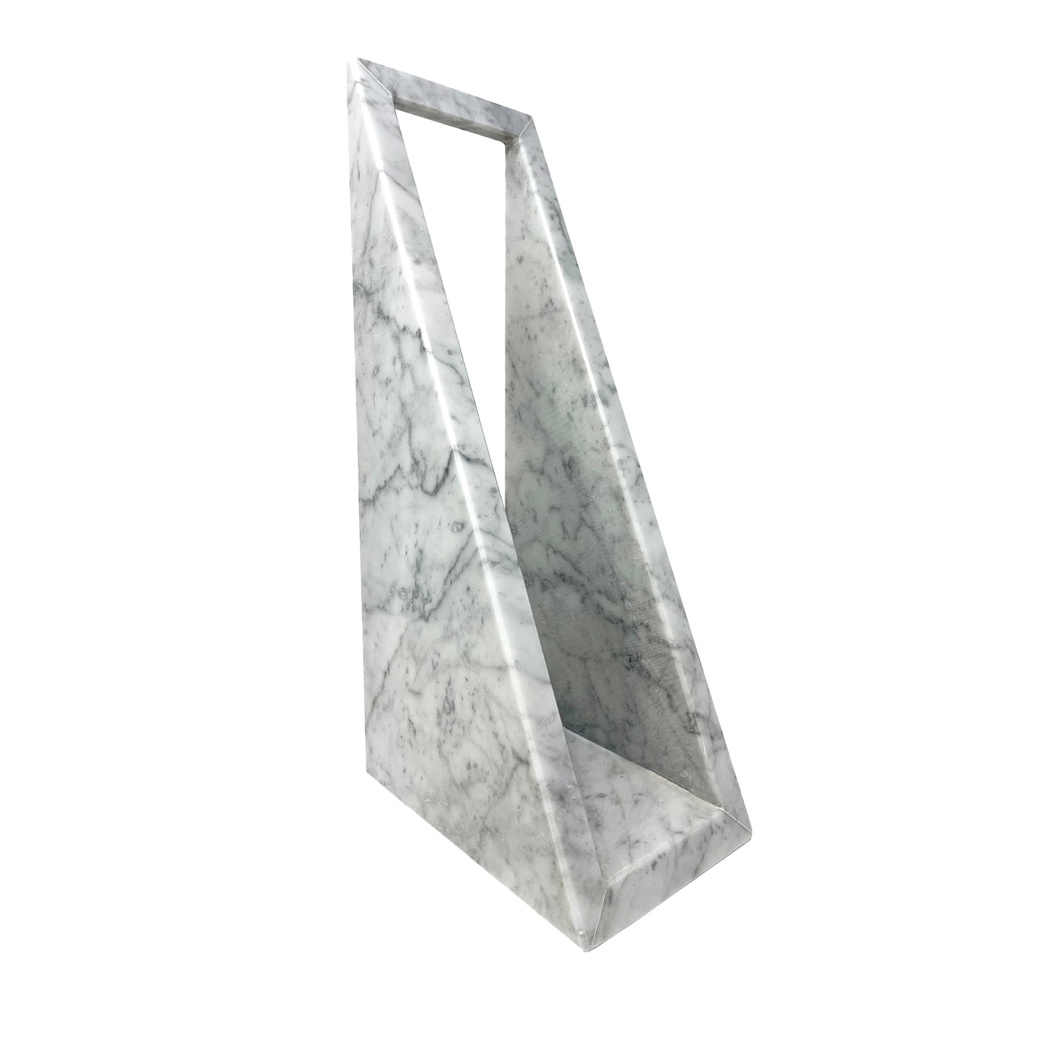 Aria White Carrara Marble Bookend - Main view