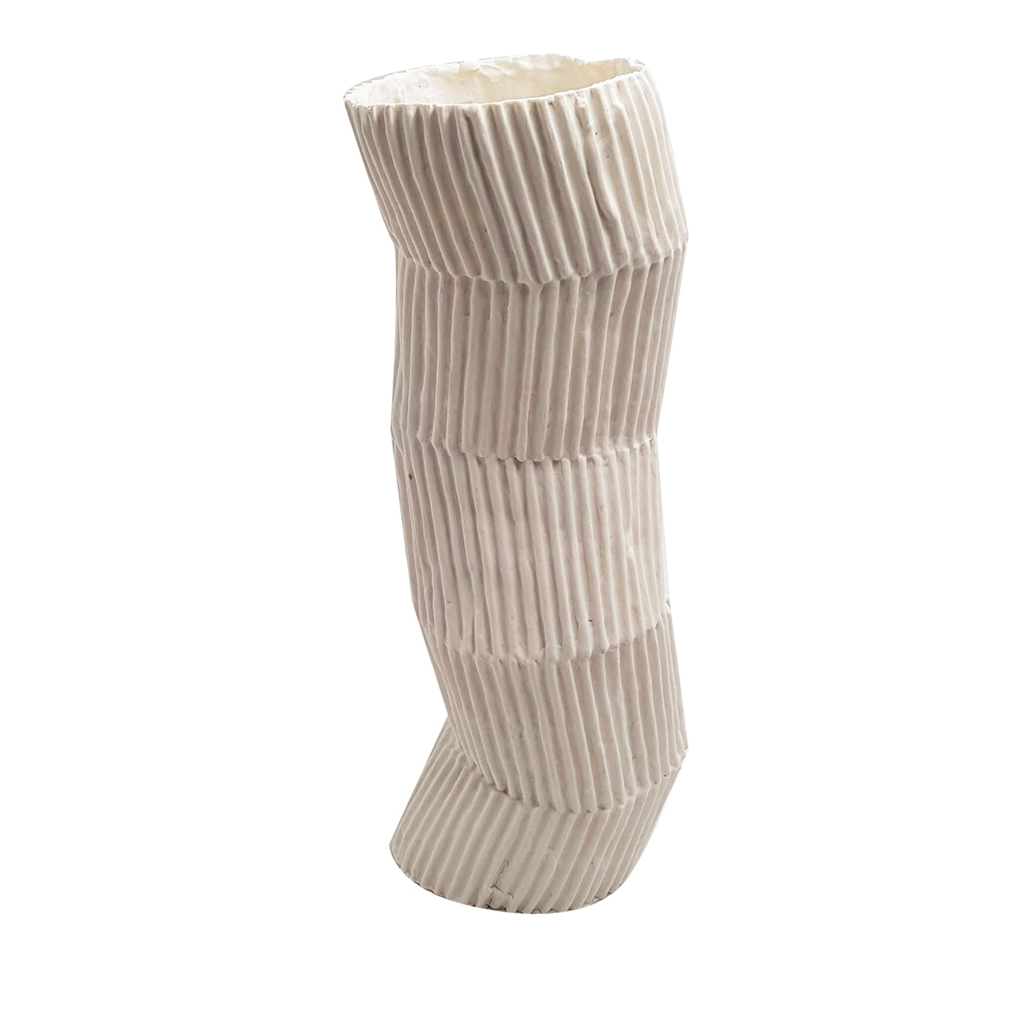Le Torrette Weiße Pappmaché-Vase von Nino Basso #1 - Hauptansicht