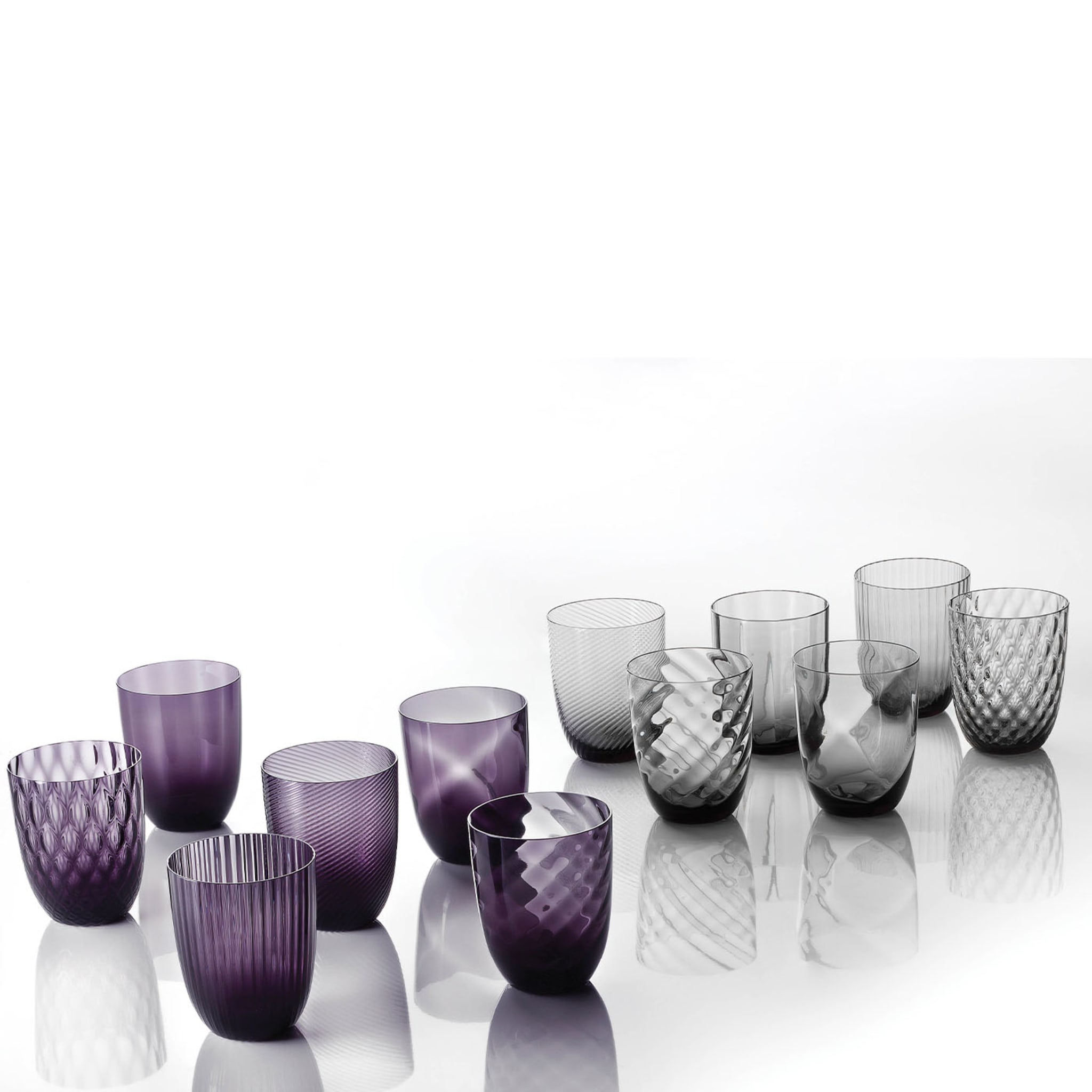 Idra Purple Set of 6 Assorted Glasses - Alternative view 1