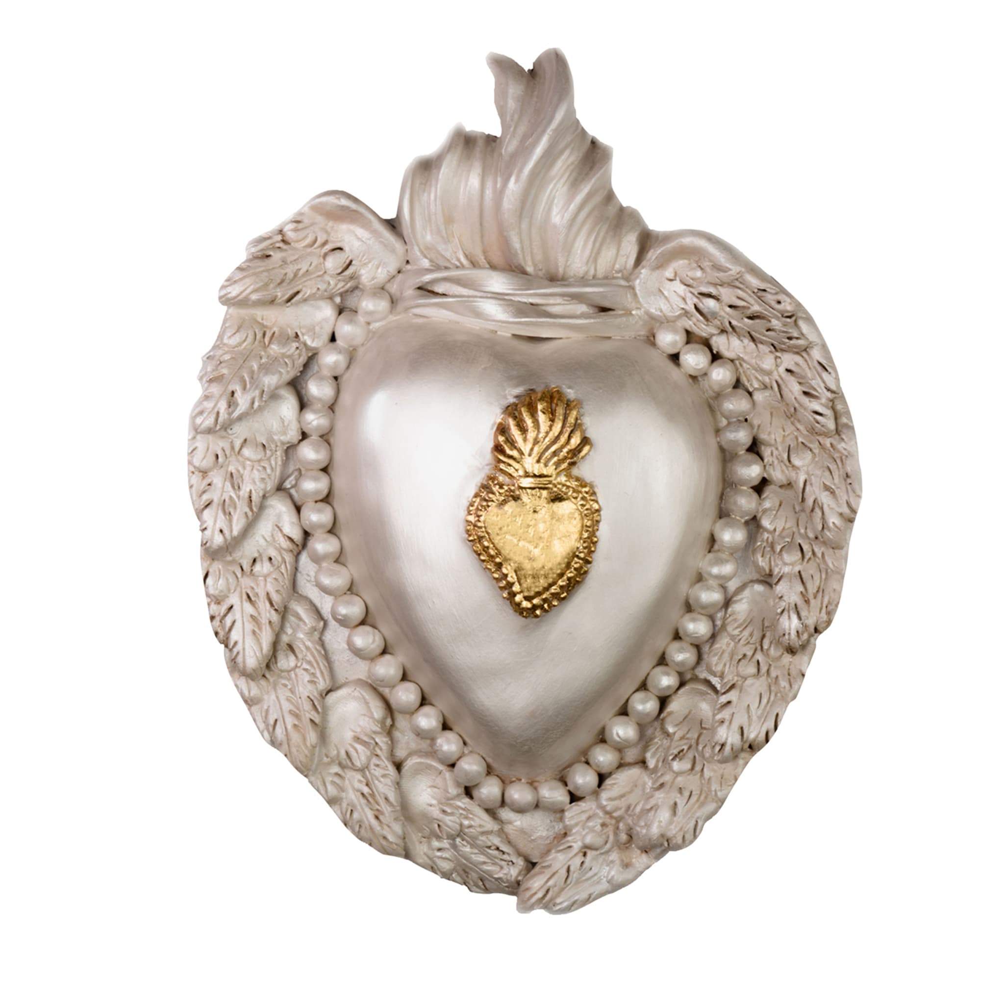 Gold Leaf Ceramic Heart - Main view