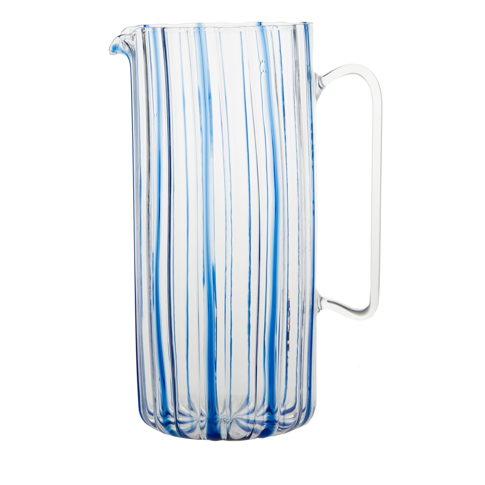 Serlio Loos Blue Stripe Glass Pitcher - Main view