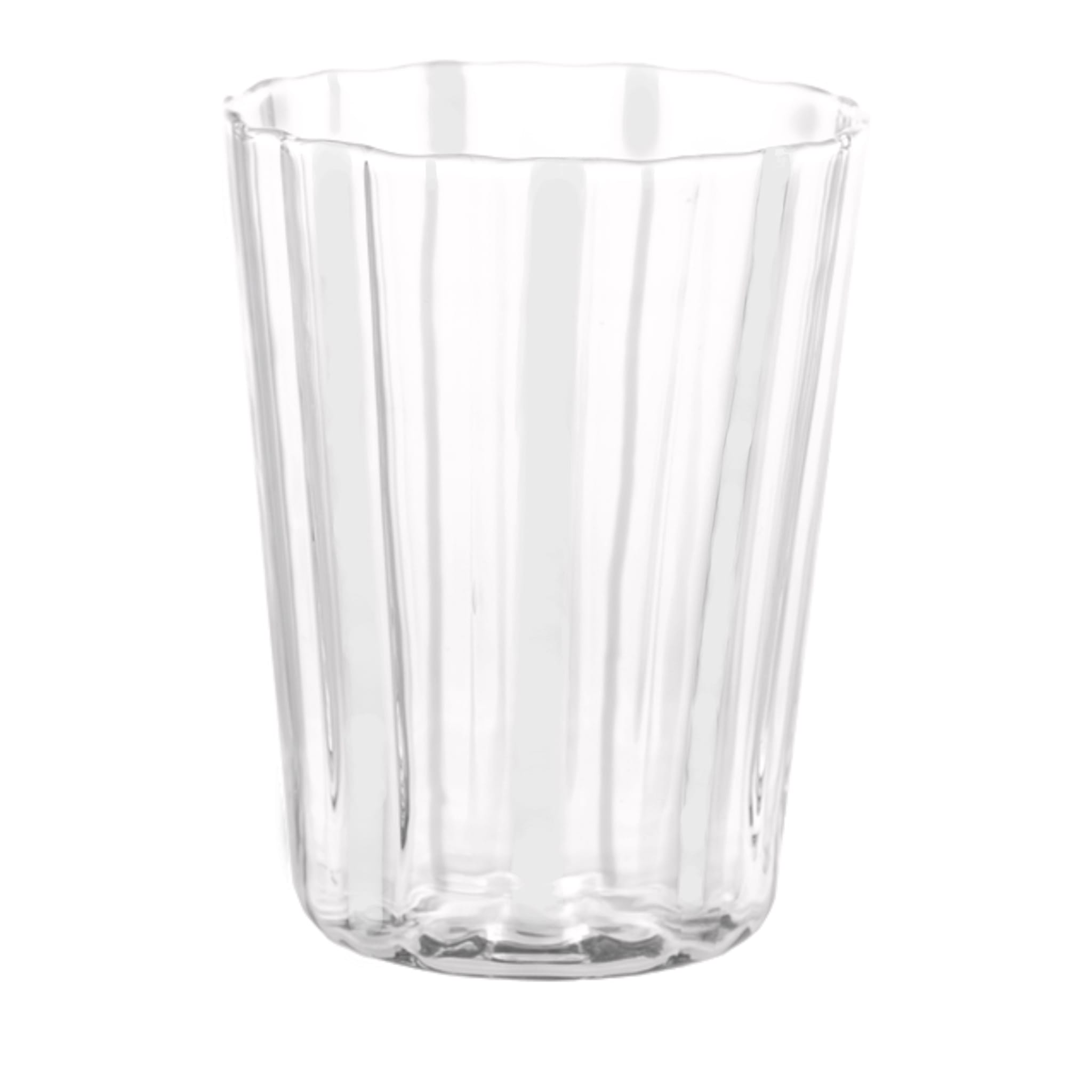 Bicchiere Impilabile per acqua a righe bianche - Vista principale