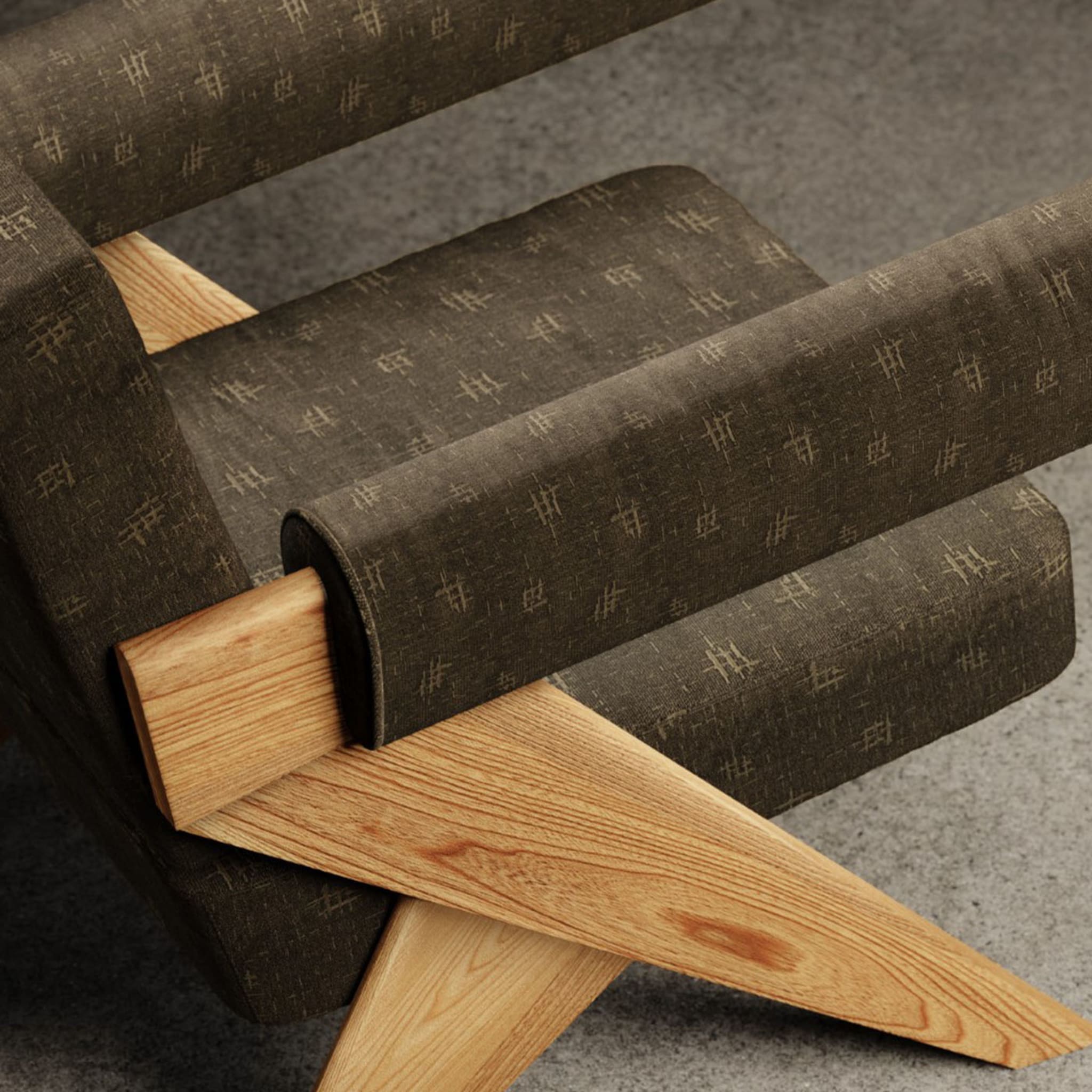 Souvenir Elm Wood & Fabric Armchair - Alternative view 2