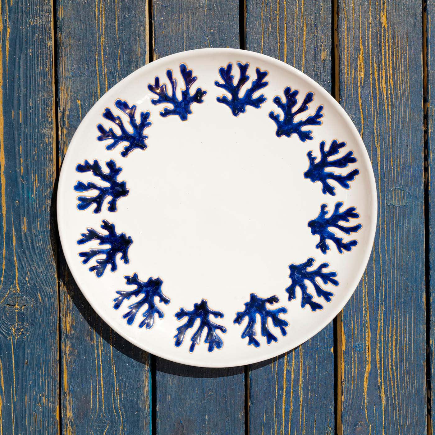 Corallo Blu Round Dinner Plate - Cerasarda