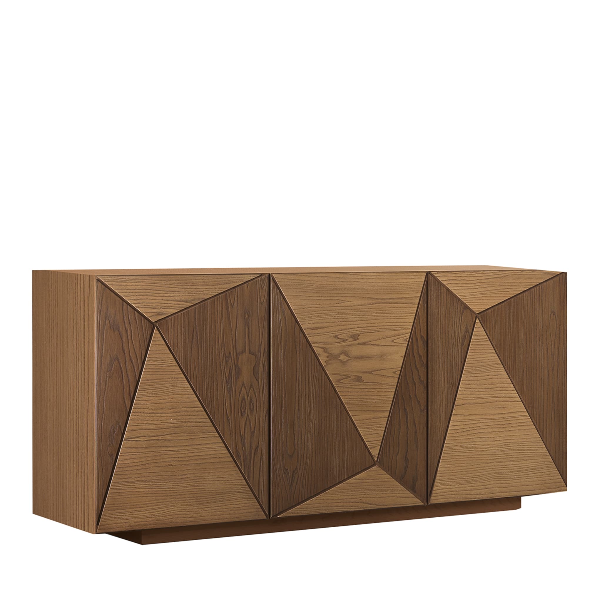 Geometric-Style 3-Door Dark/Light Brown Sideboard - Main view