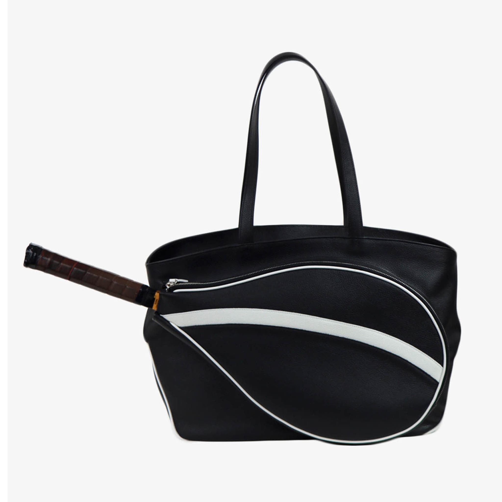 Sport Black & White Bag with Tennis-Racket-Shaped Pocket - Alternative view 4