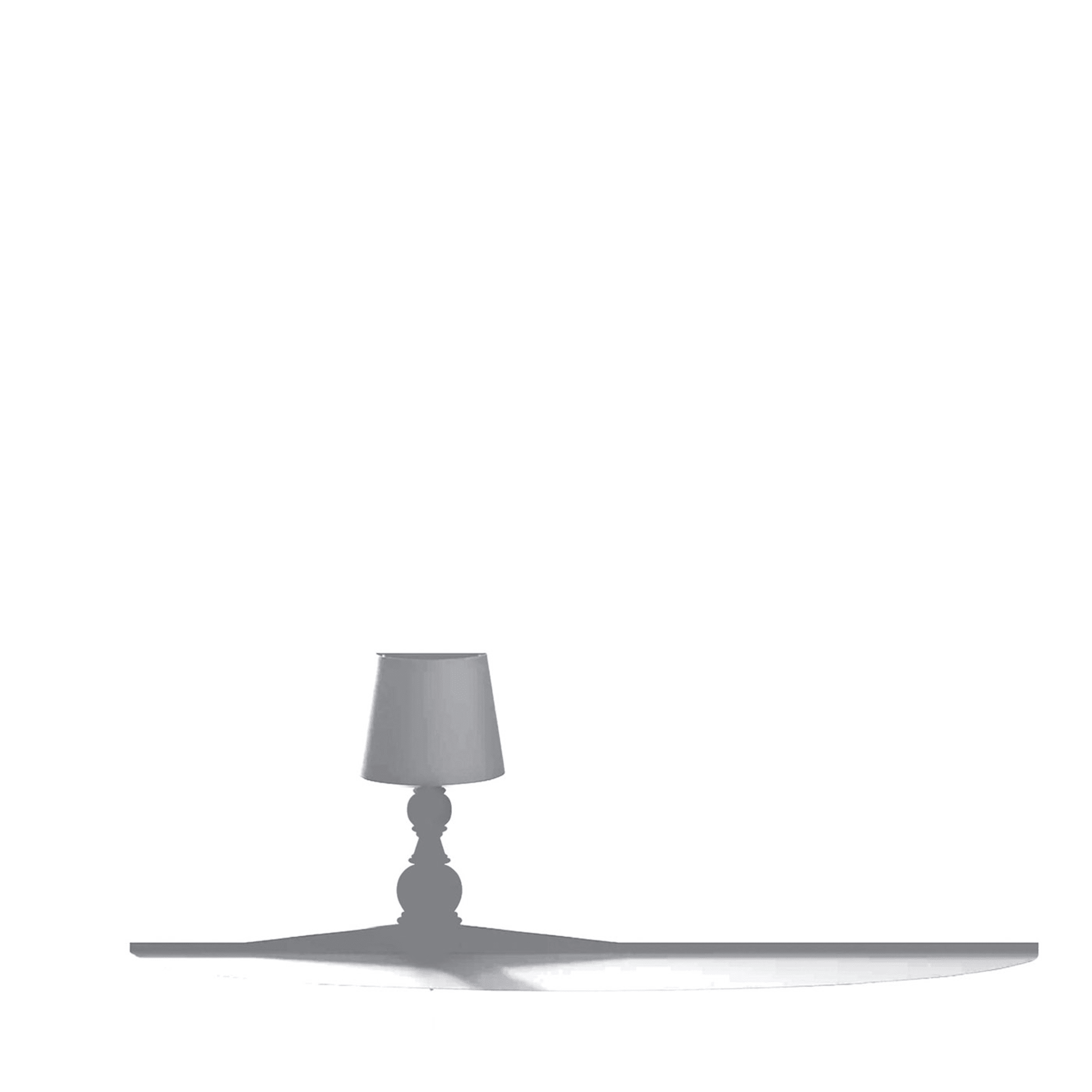 White Demì Table Lamp & Console - Main view