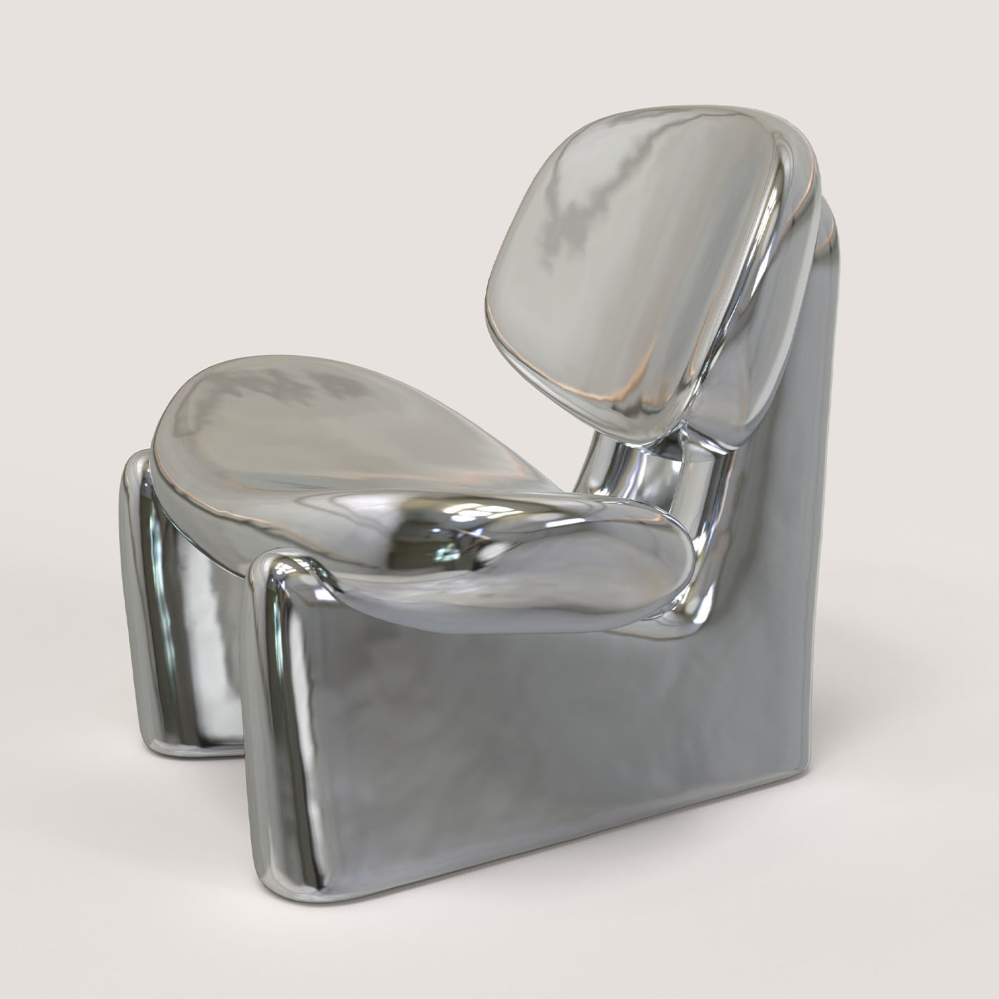 Pau V1 Silver Sculptural Chair - Alternative view 3