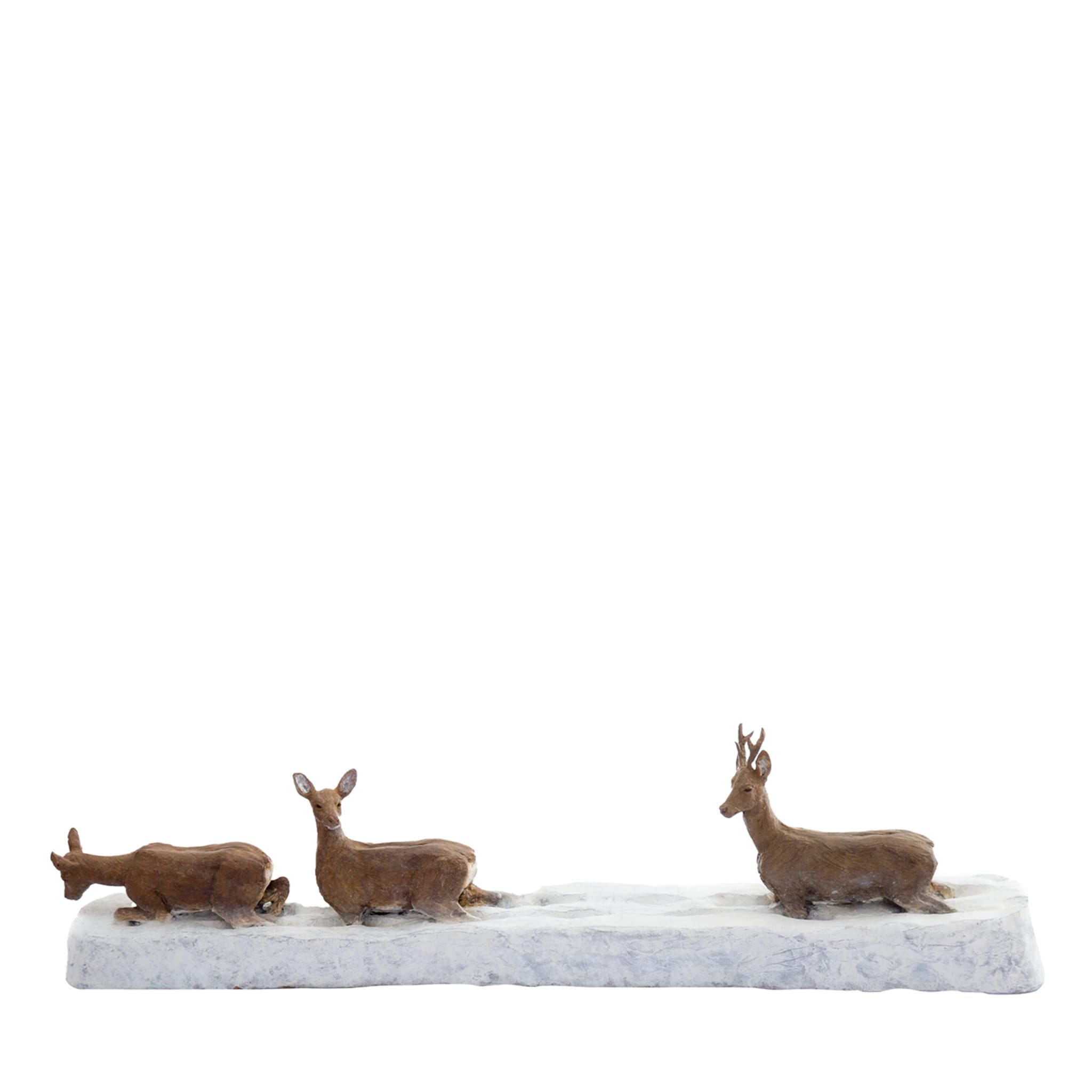 Roe Deer in the snow Sculpture - Main view
