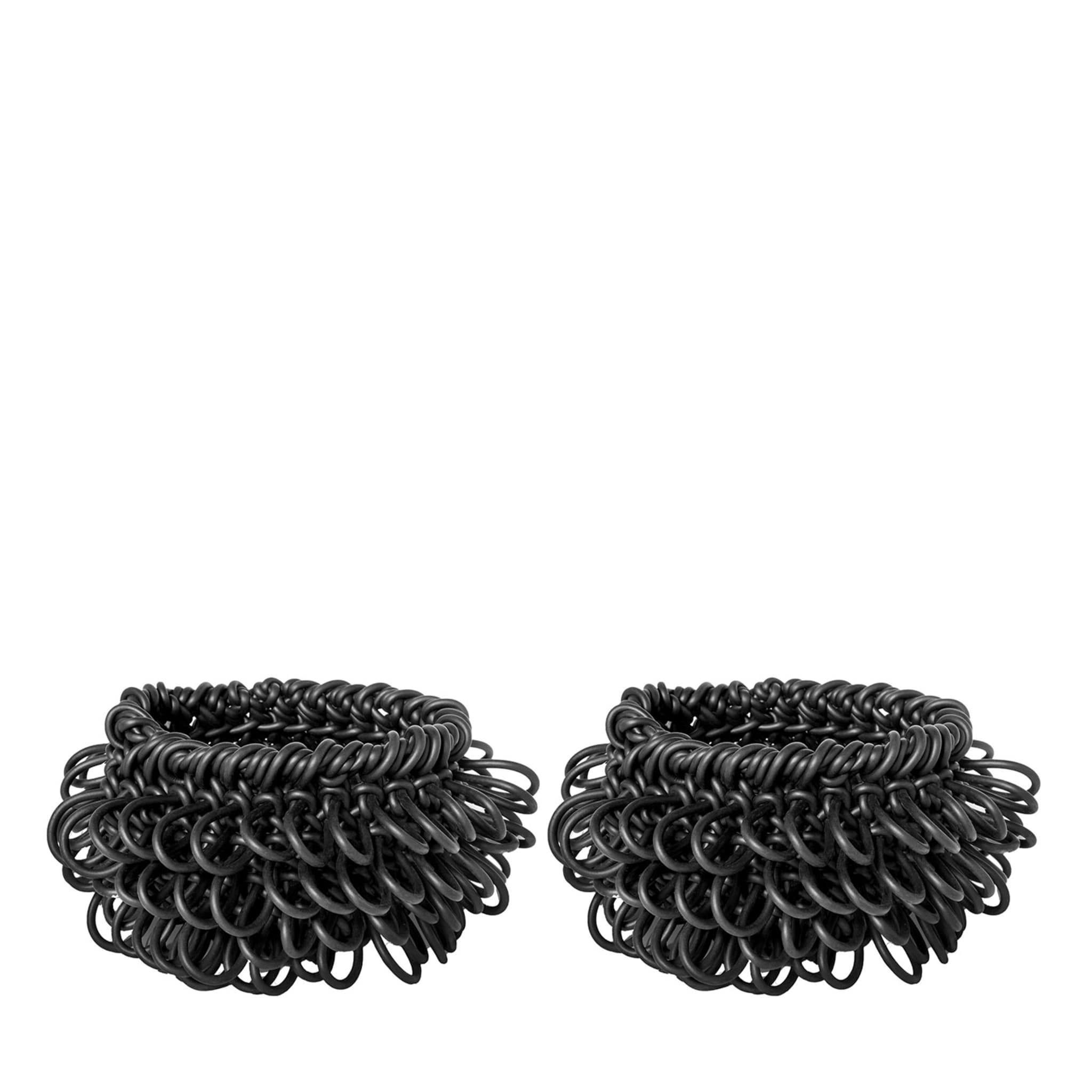 Set of 2 Ricami Black Baskets #2 by Rosanna Contadini - Main view