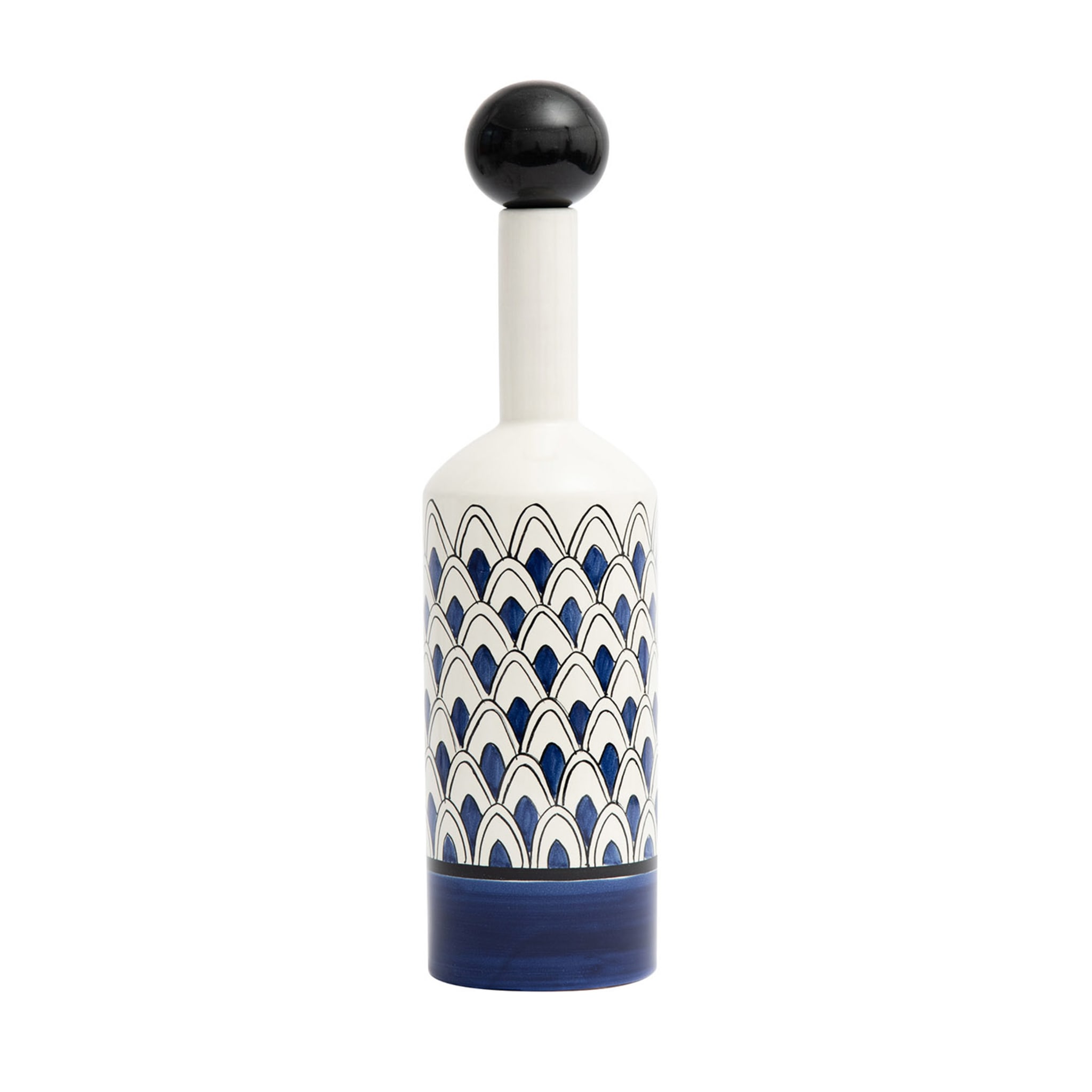 Gemini Decorative Blue Bottle with Lid - Main view