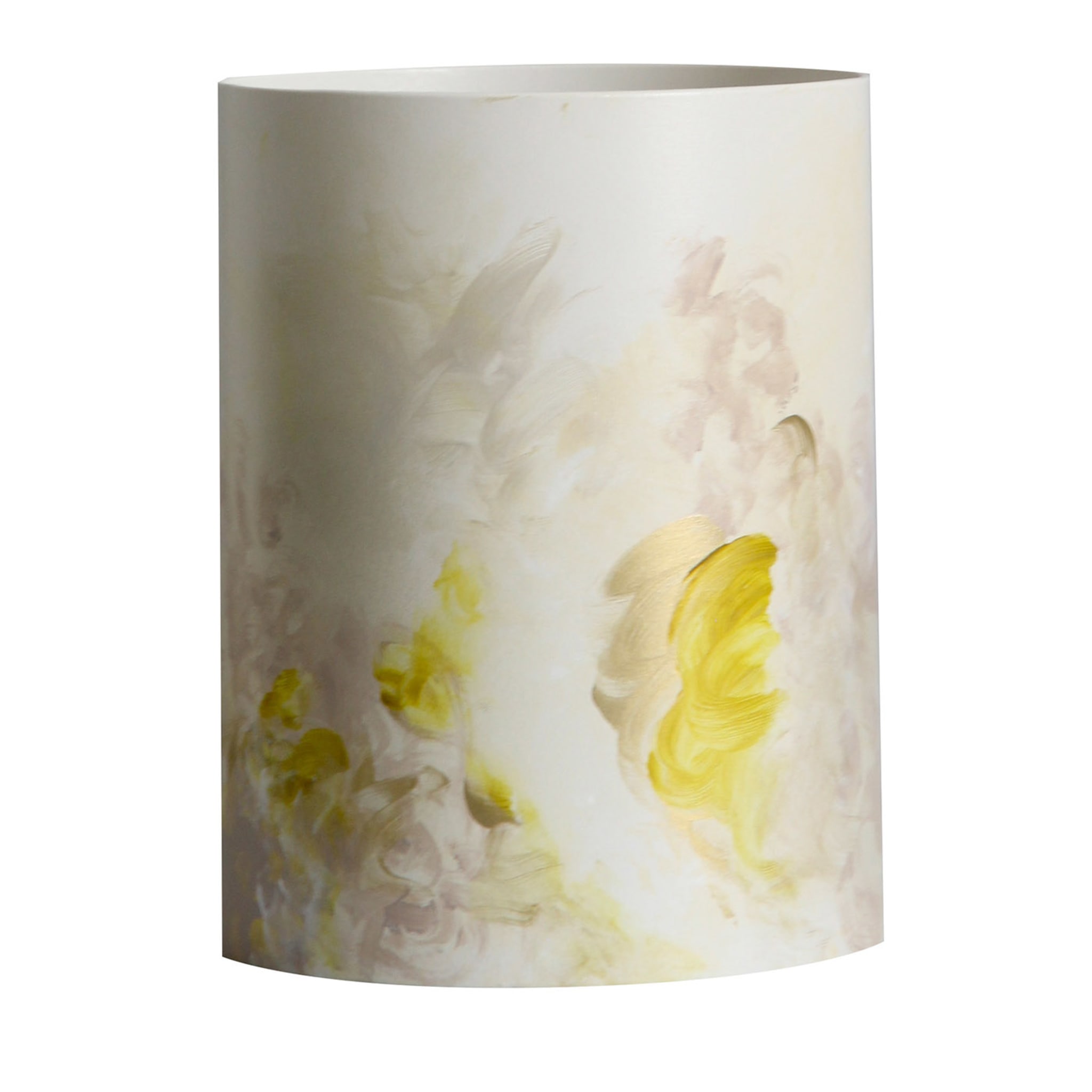 Flora L Cylindrical White Vase by Gabriela Azar Rubagotti - Main view