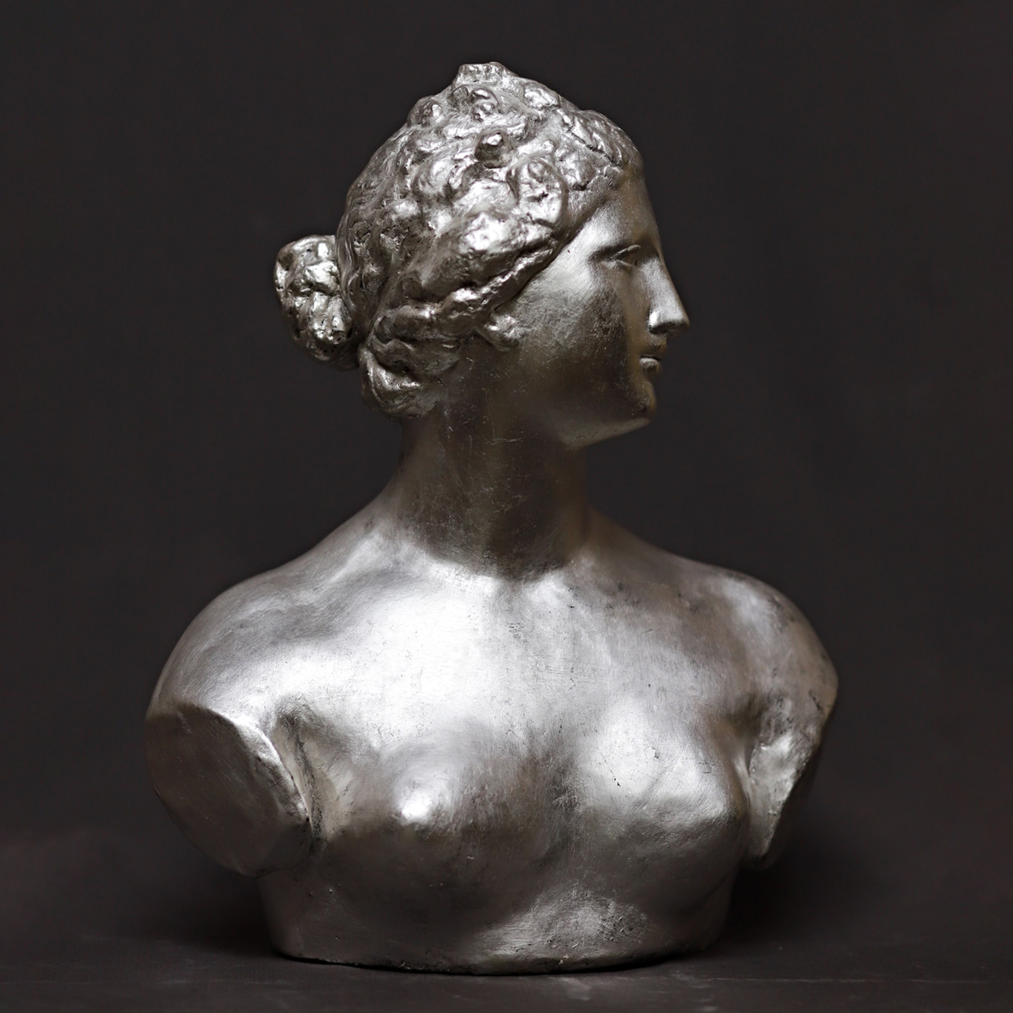 Venere de' Medici Sculpture en plâtre argenté - Vue alternative 1