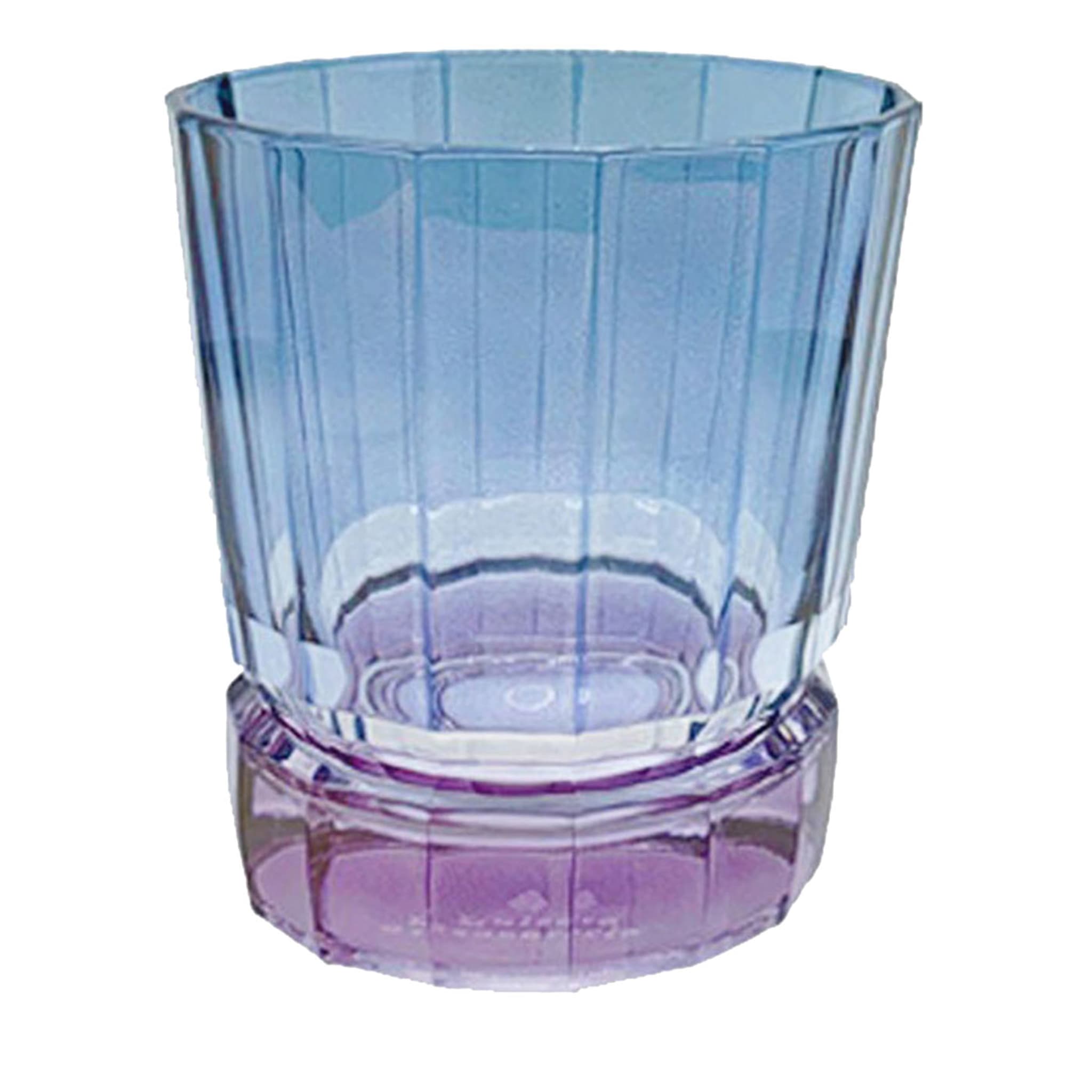 Duccio Set di 2 bicchieri piccoli con base viola e blu - Vista principale