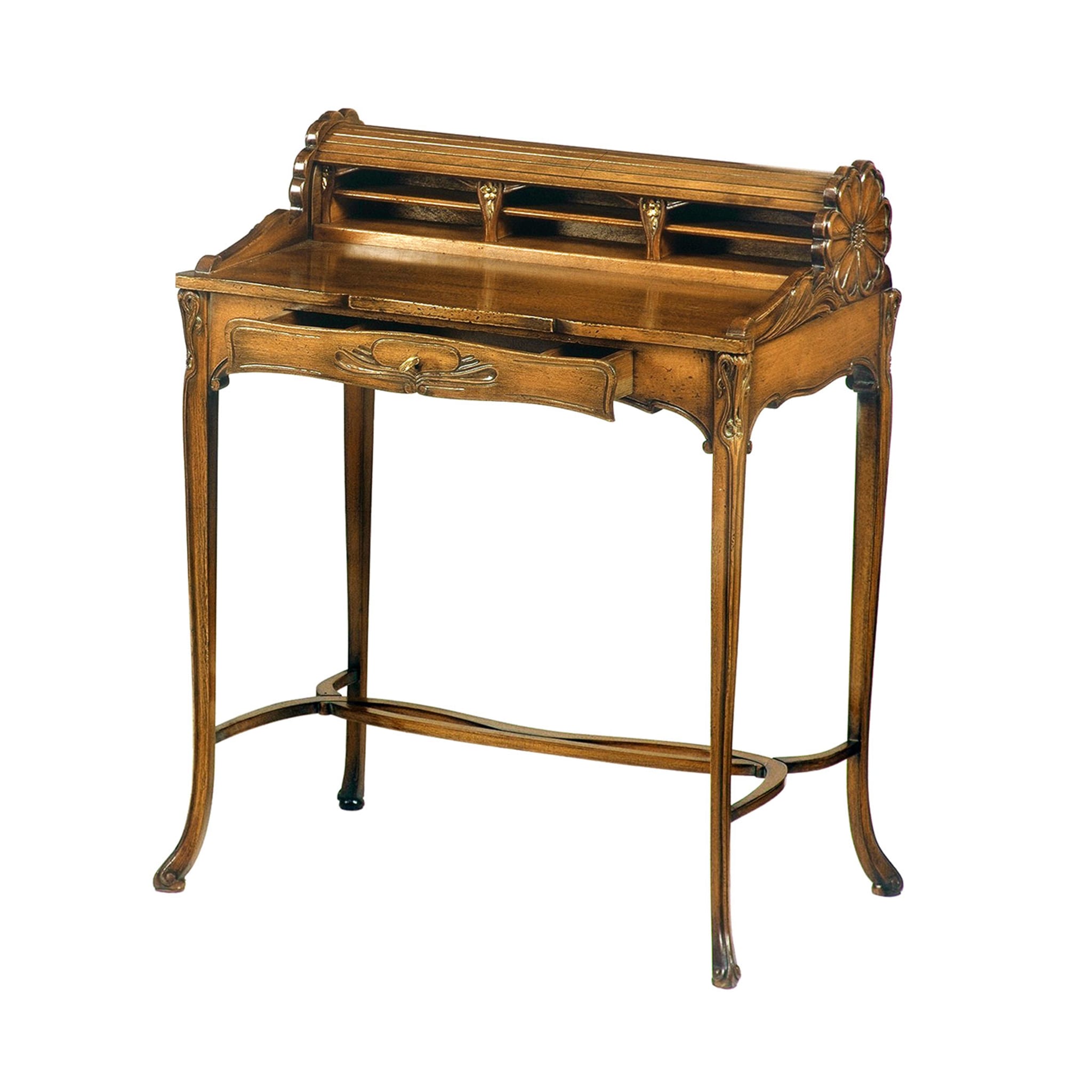 French Art Nouveau-Style Roll-Top Writing Desk - Alternative view 1