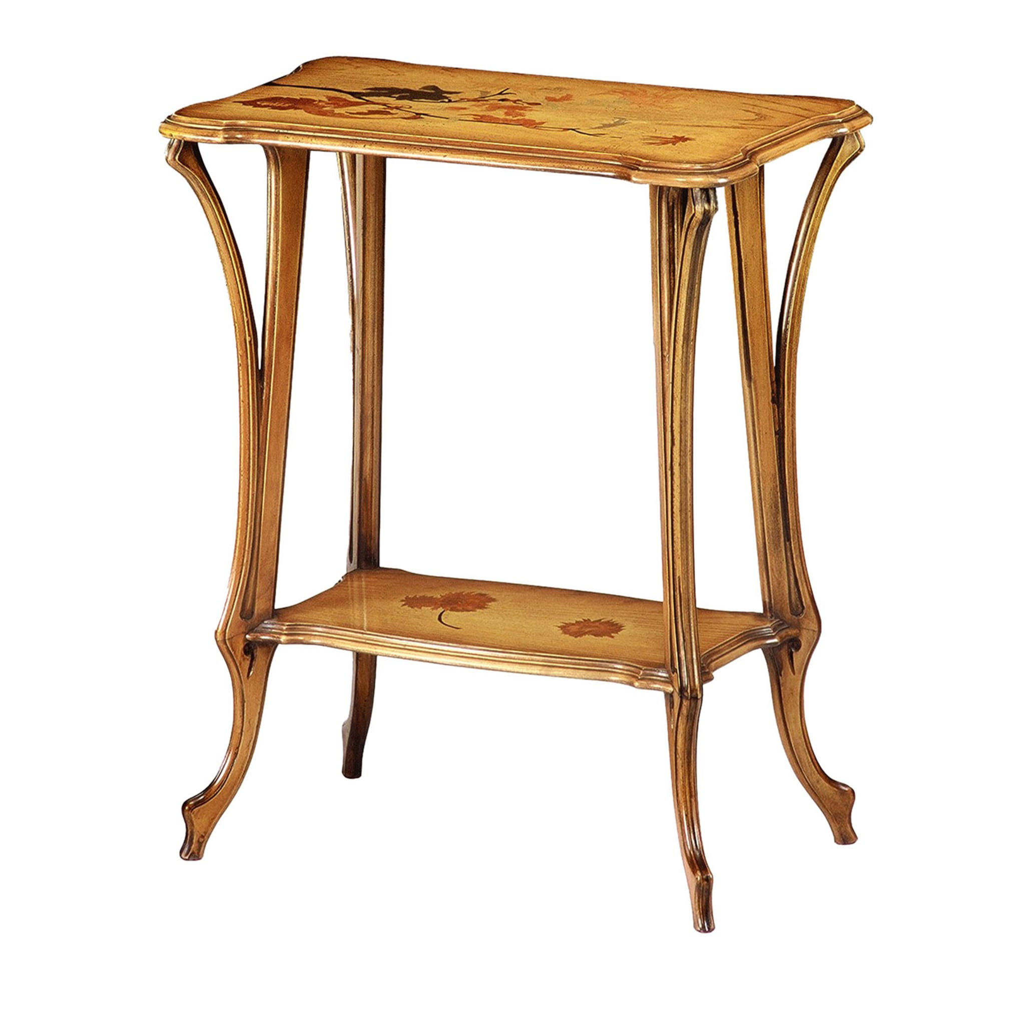 French Art Nouveau-Style Inlaid Shaped Side Table by Emile Gallè - Main view