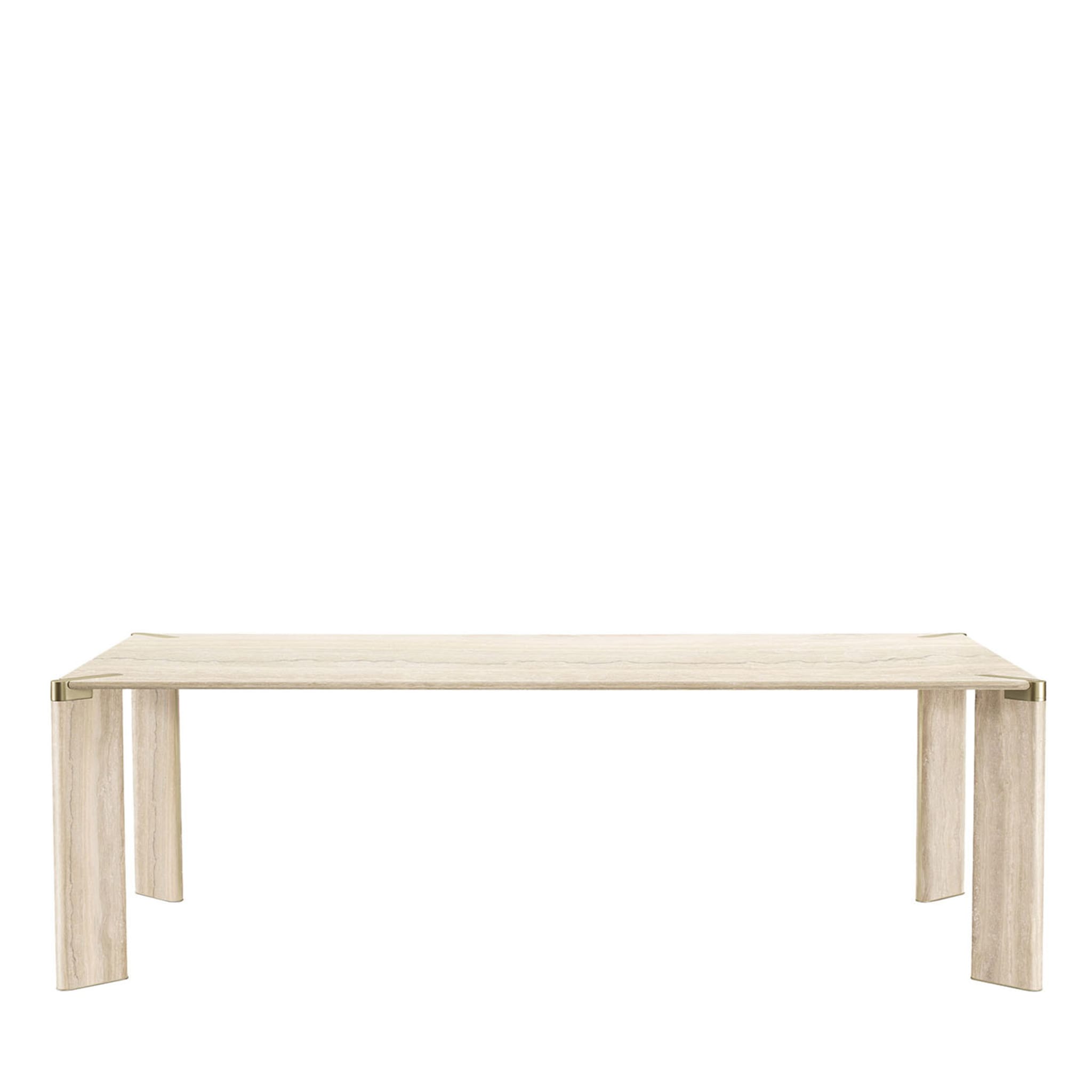 Table de salle à manger rectangulaire Ottanta beige par Lorenza Bozzoli - Vue principale