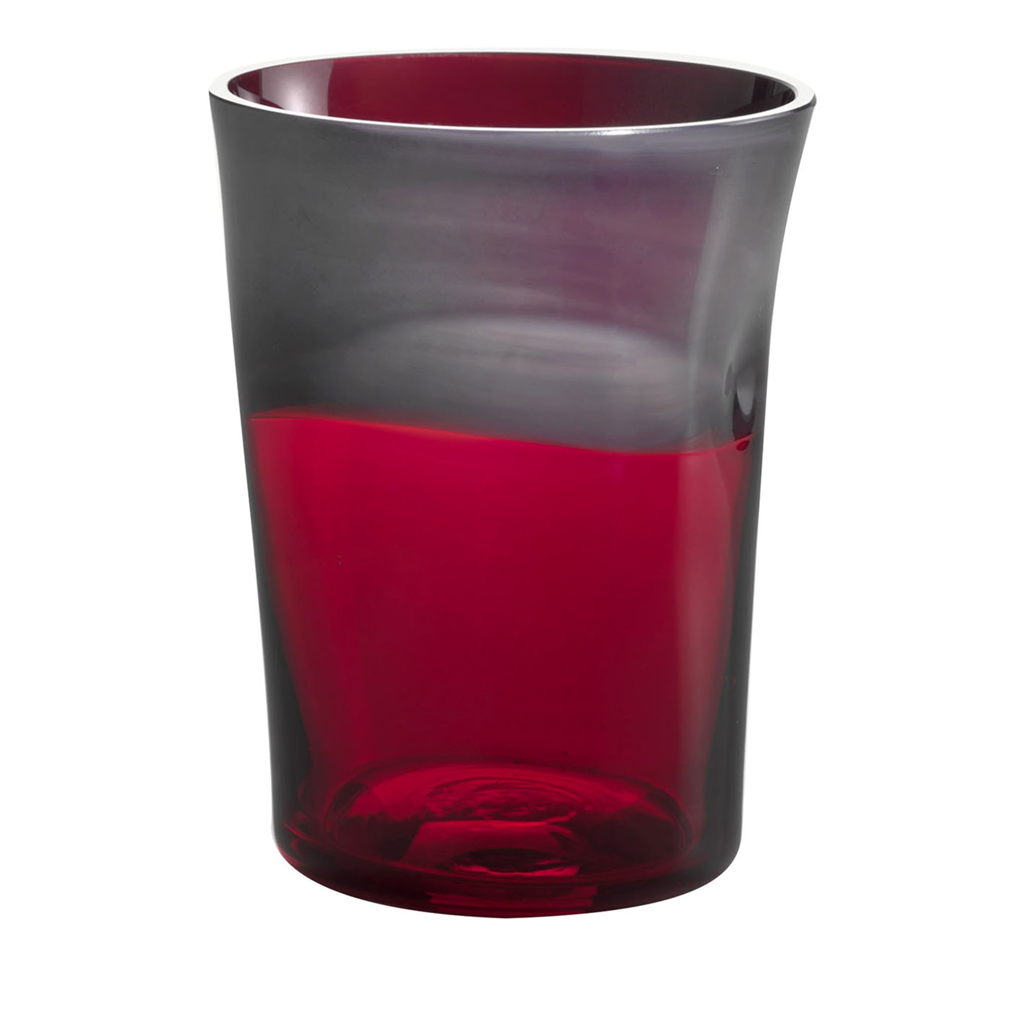 Dandy Cranberry & Gray Water Glass by Stefano Marcato - Main view