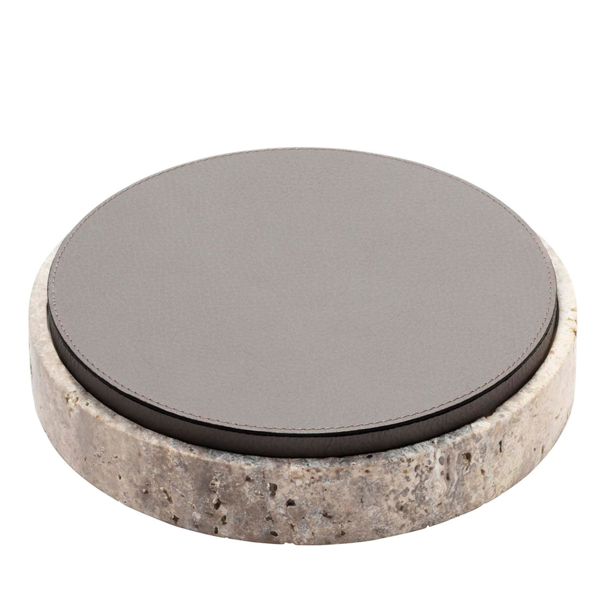 Giza Leather & Marble Round Box #10 - Main view