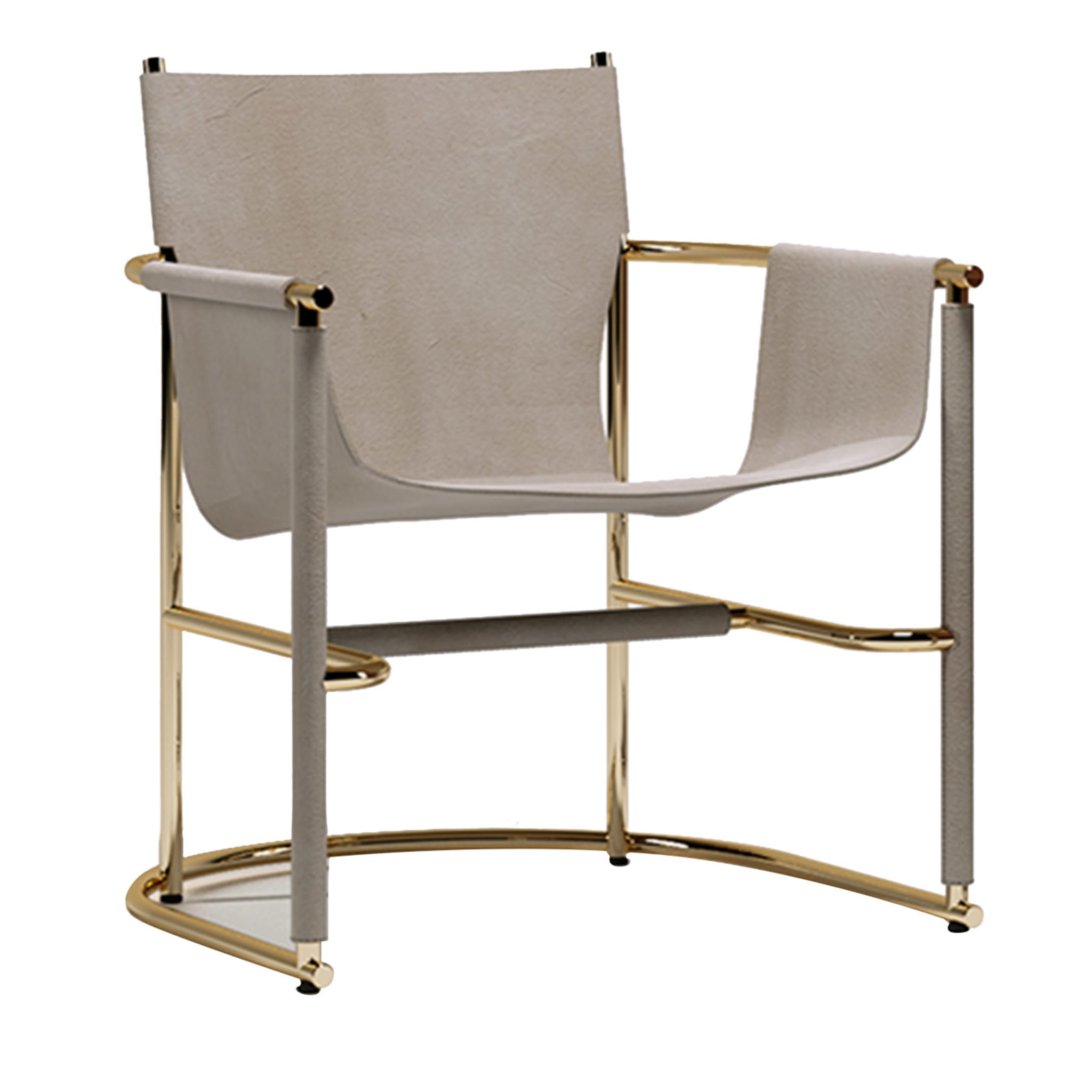 U Lounge Chair Polished Gold - Main view