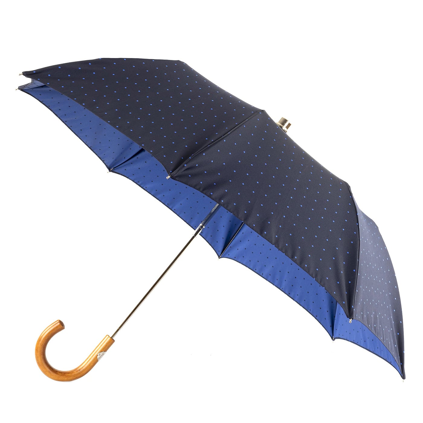 Blue Pois Foldable Umbrella - Francesco Maglia Milano