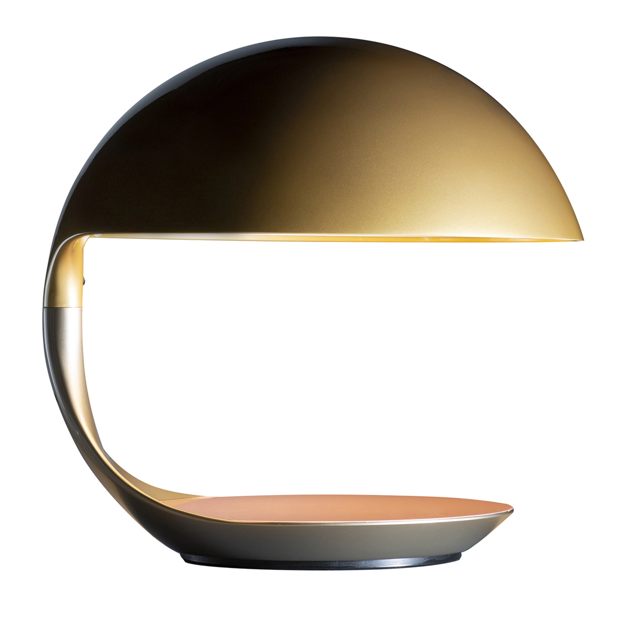 Cobra Texture Golden Table Lamp by Angelo Micheli - Main view