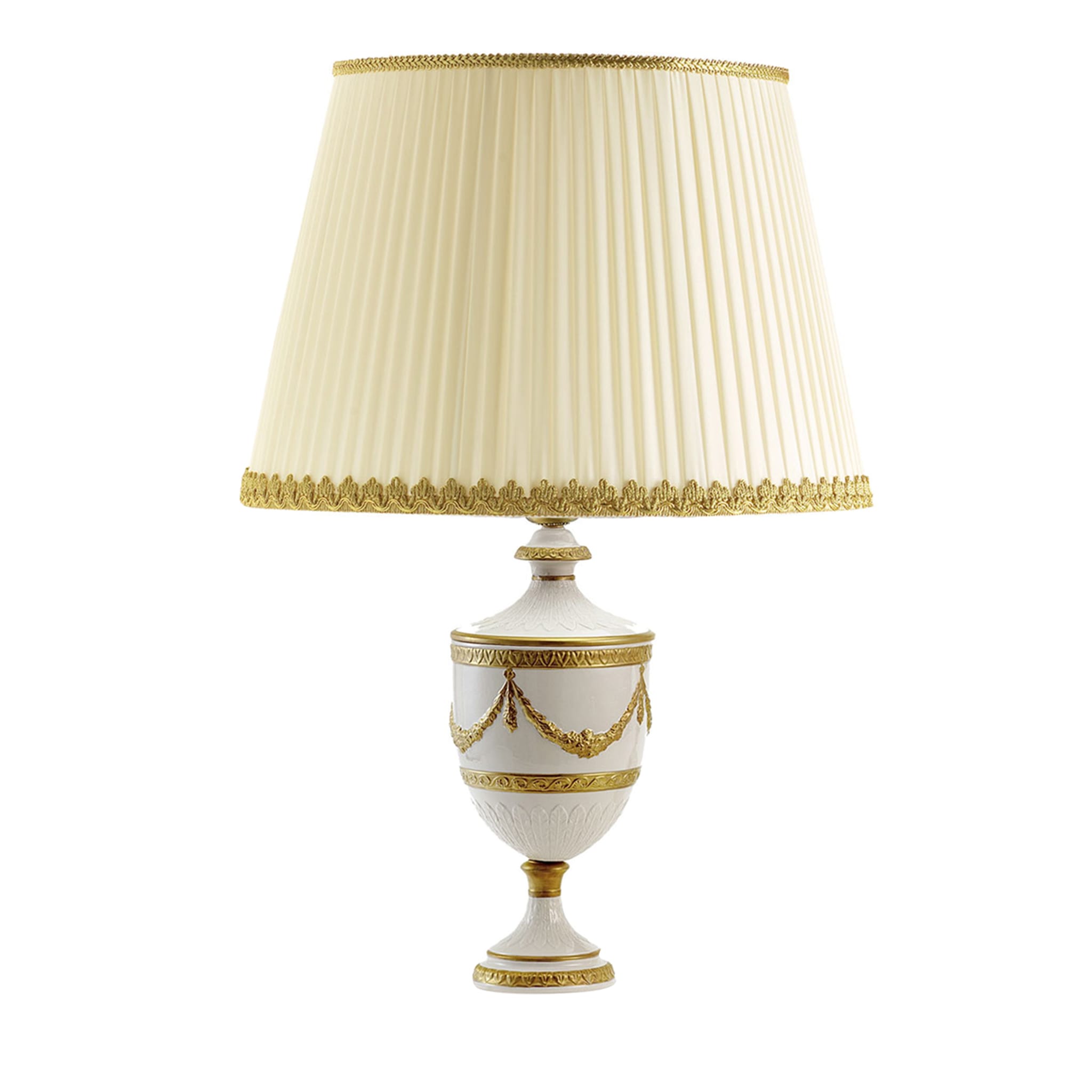 Lampada da tavolo Josephine Small oro e bianco - Vista principale