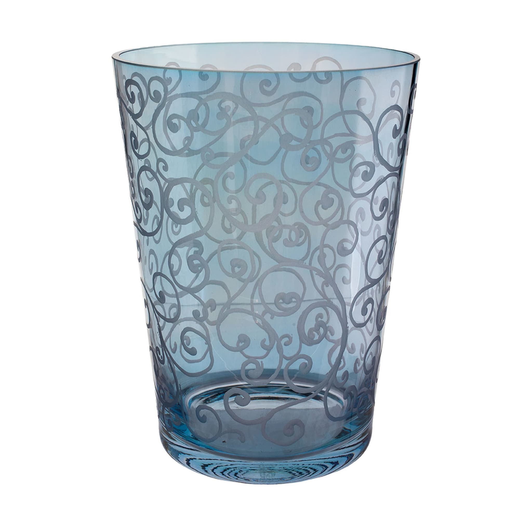 Vase en verre bleu Ritmica - Vue principale