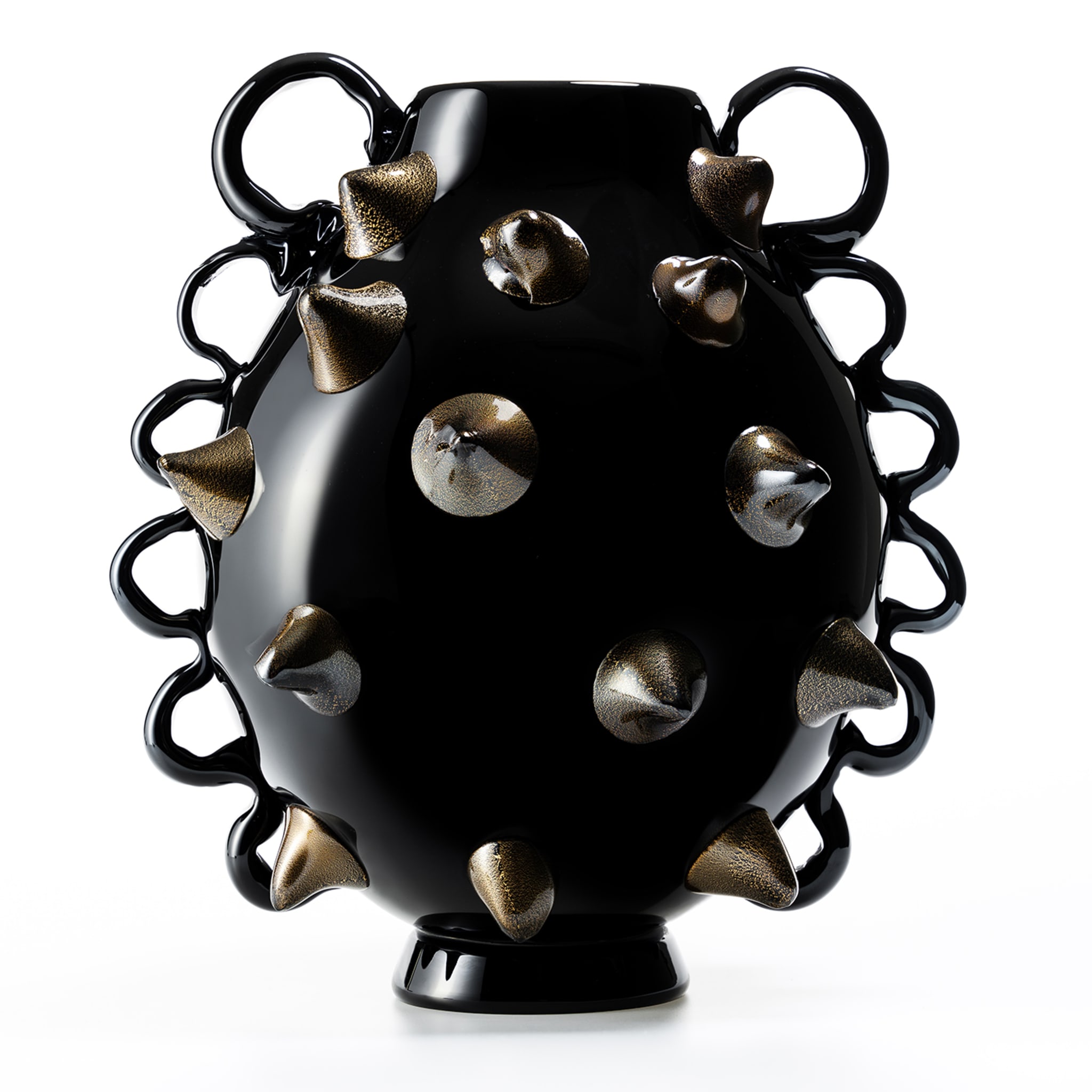 Rock Murano Studded Black Vase - Alternative view 4