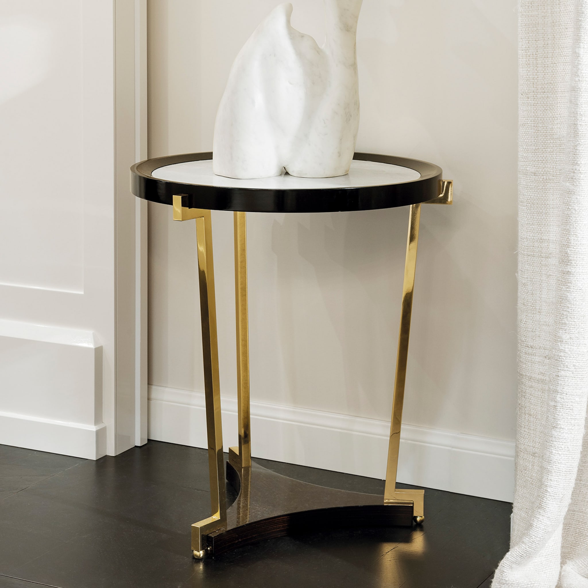 Ebony and Brass Side Table - Alternative view 1