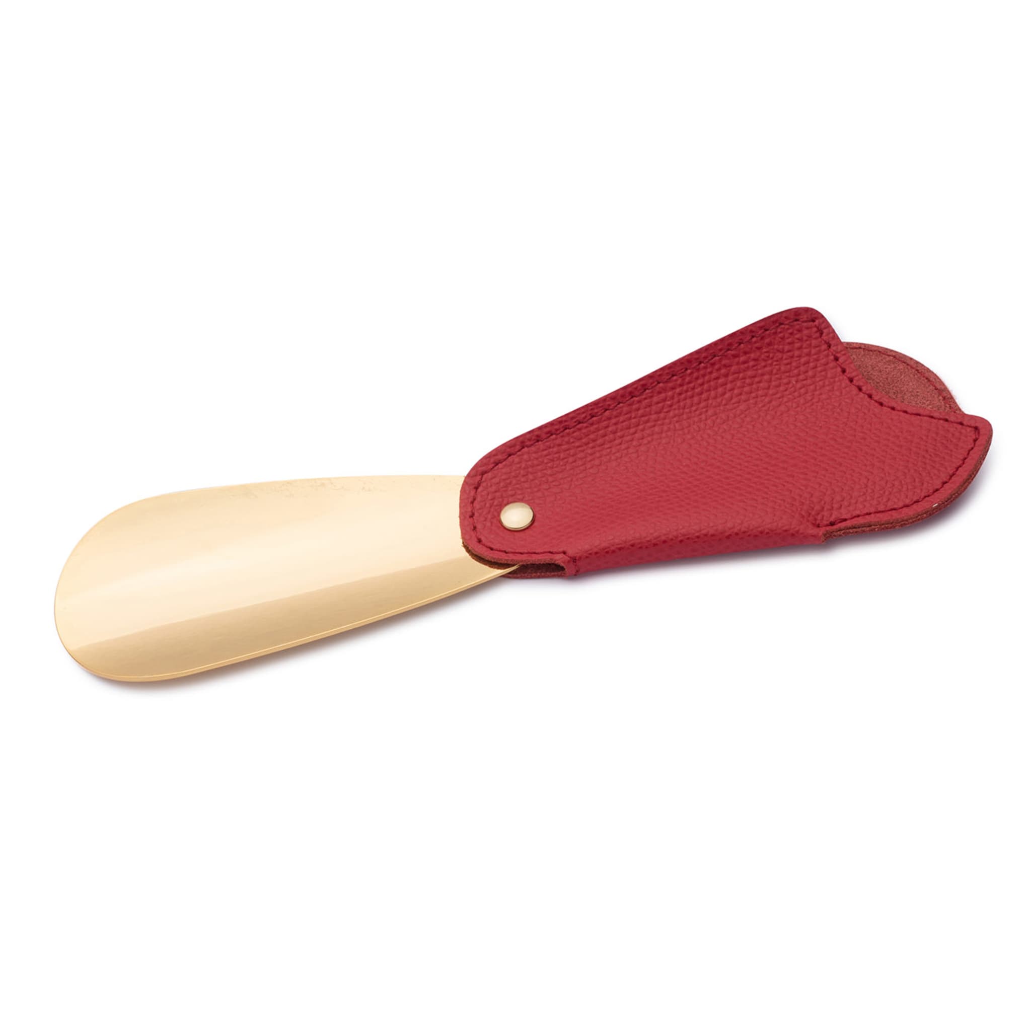 Red & Gold Hammered Leather Travel Shoe Horn - Alternative view 2
